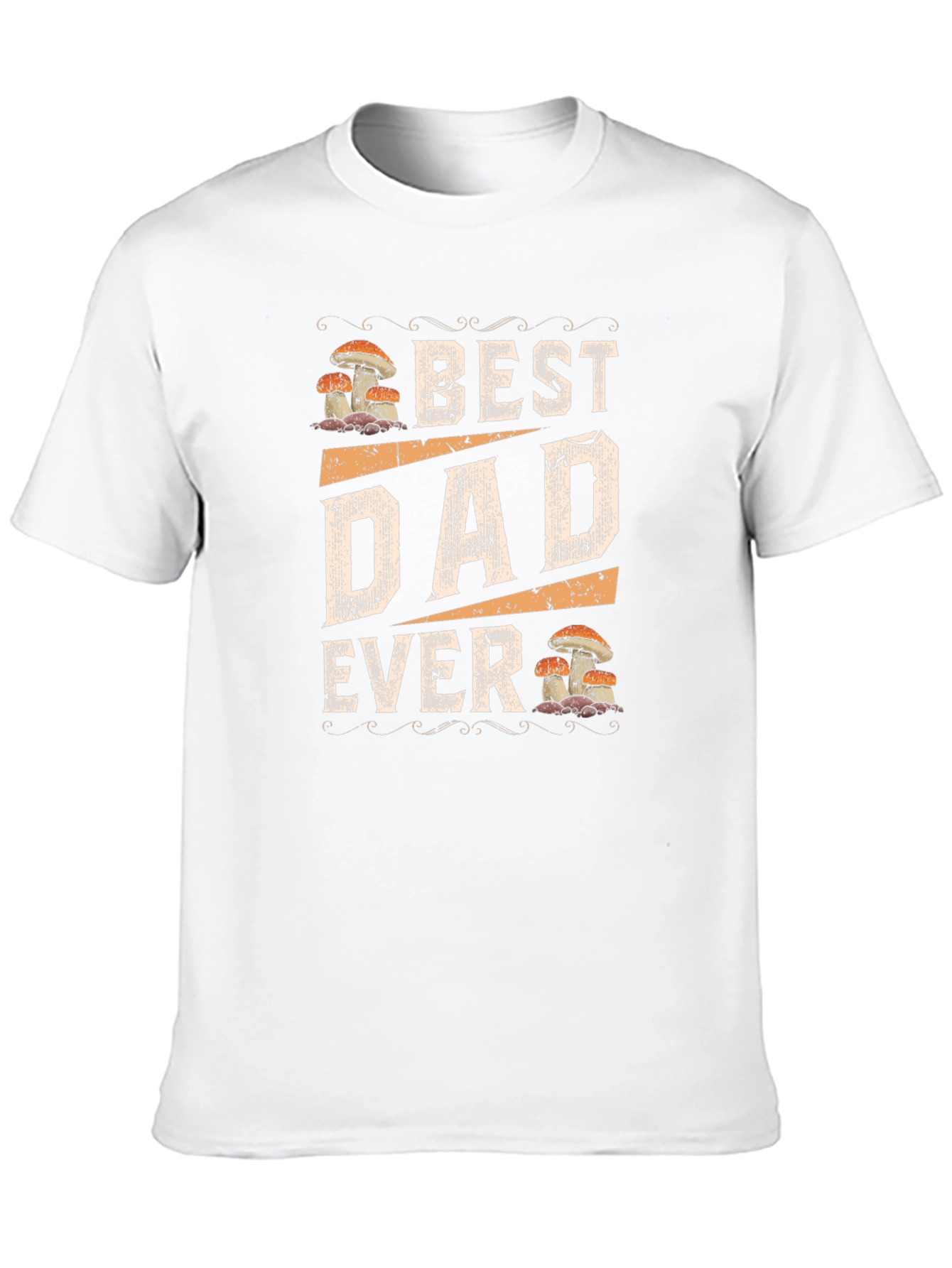 Best Dad Ever Mushroom Graphic T-Shirt