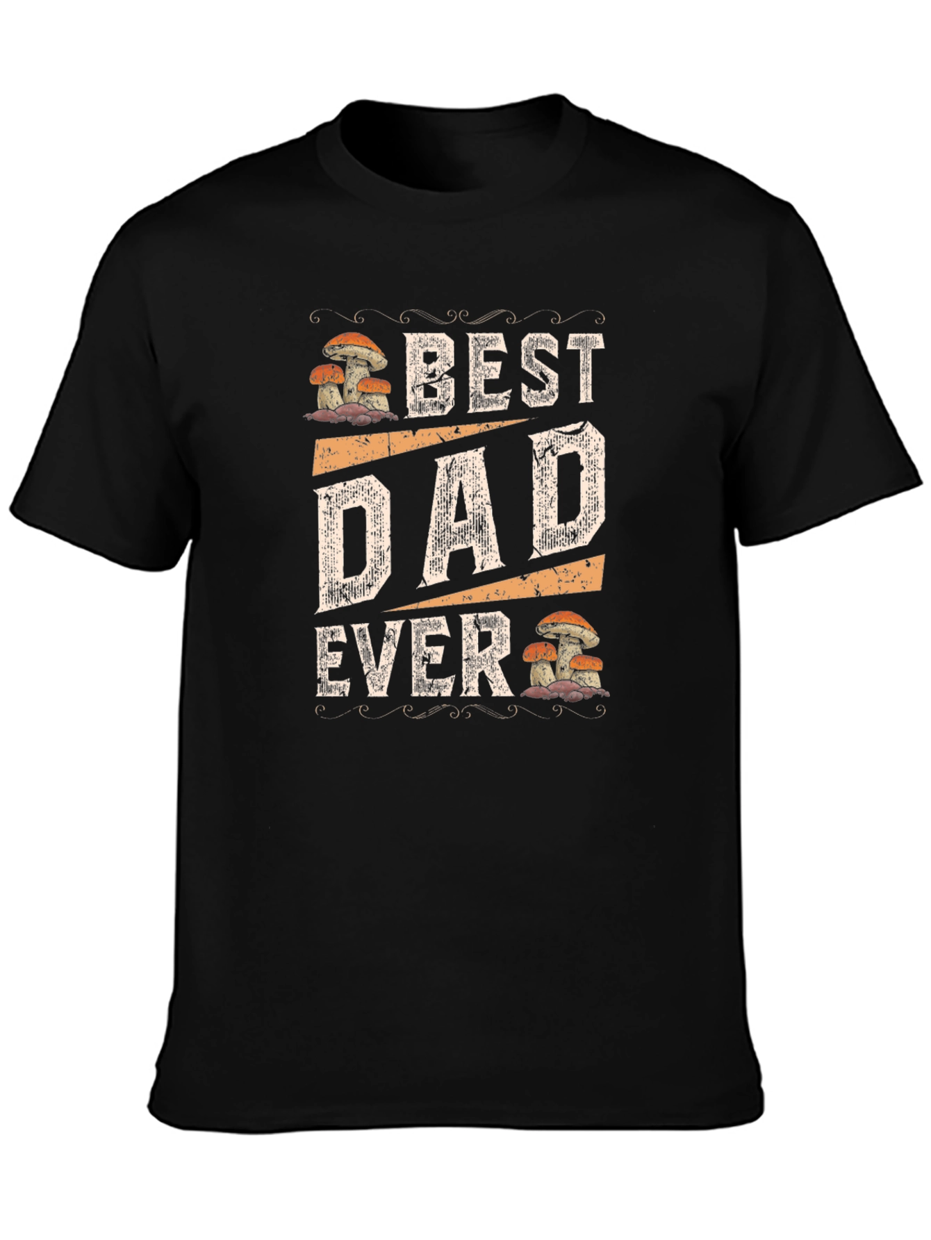 Best Dad Ever Mushroom Graphic T-Shirt