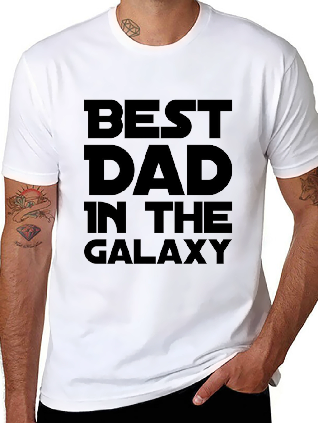 Best Dad in the Galaxy T-Shirt - Black