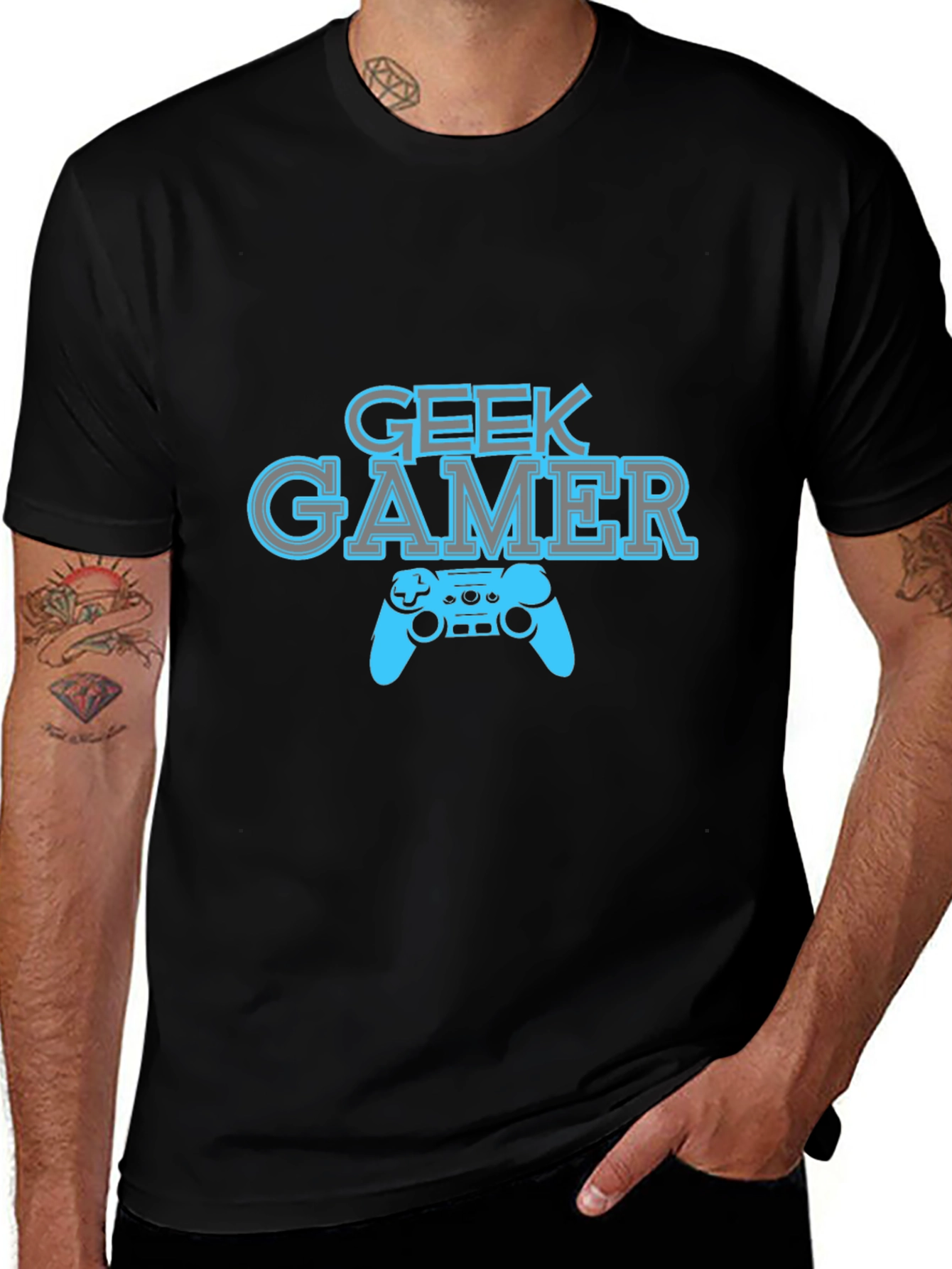 Geek Gamer Black T-Shirt