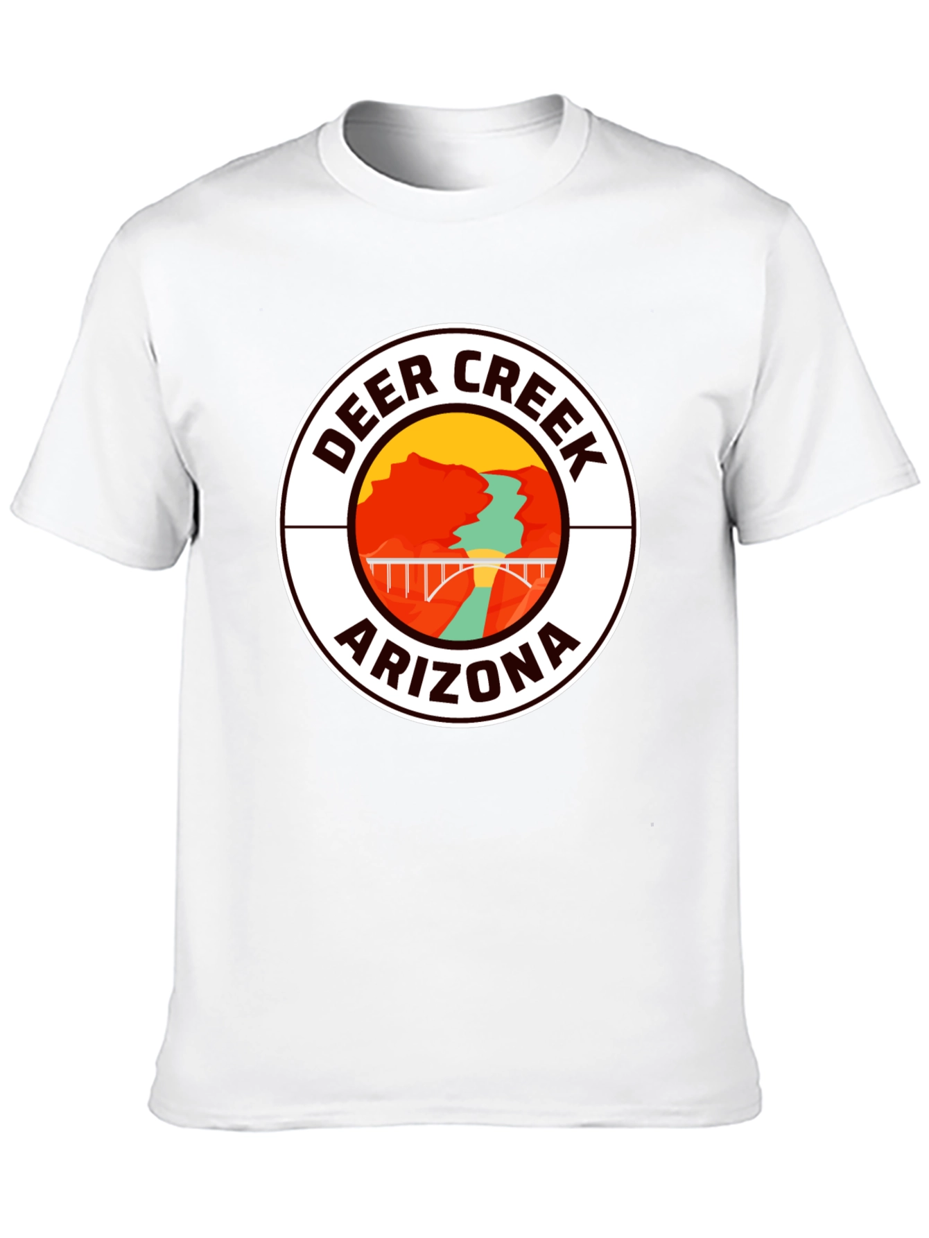 Deer Creek Arizona Graphic Tee - Black Cotton T-Shirt