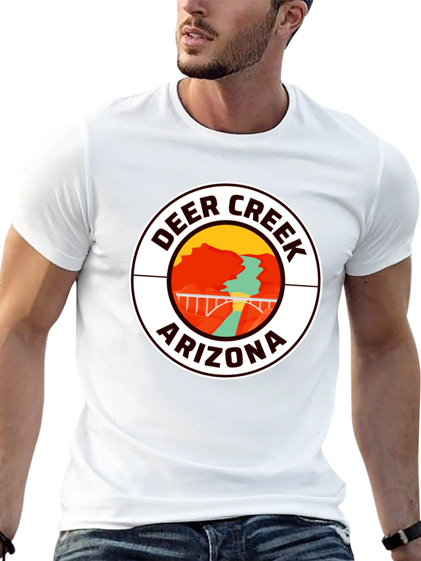 Deer Creek Arizona Graphic Tee - Black Cotton T-Shirt