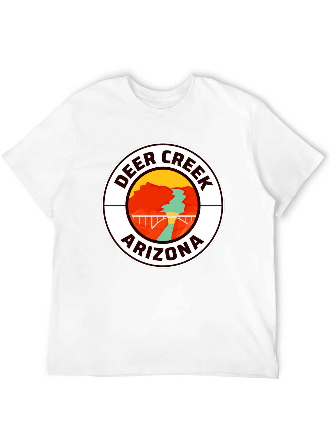Deer Creek Arizona Graphic Tee - Black Cotton T-Shirt