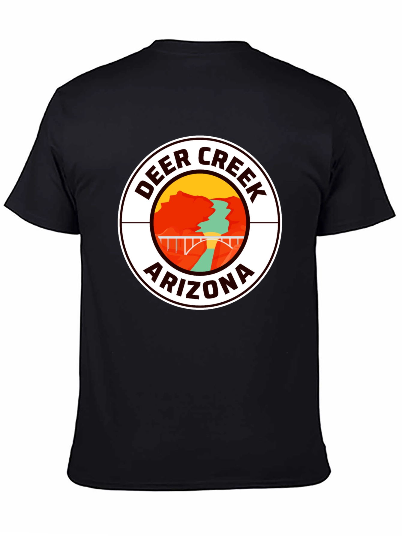 Deer Creek Arizona Graphic Tee - Black Cotton T-Shirt