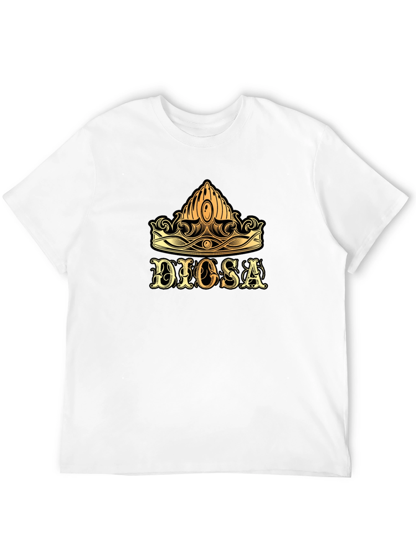 Dios Crown Graphic Tee - Stylish Black T-Shirt