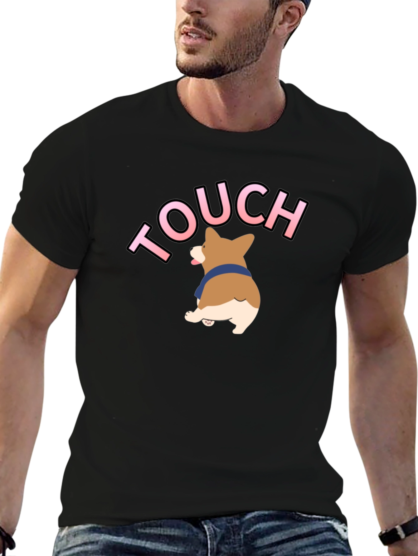 Touch Corgi T-Shirt - Black
