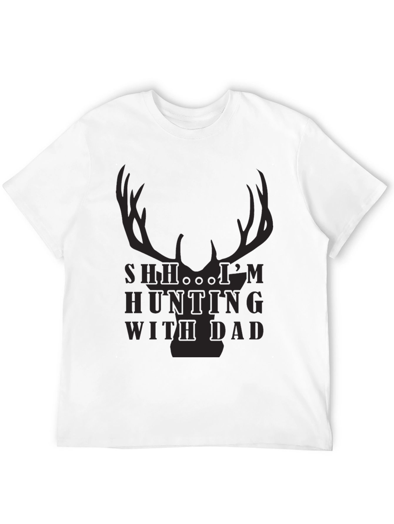 Hunting With Dad T-Shirt - Deer Antler Design
