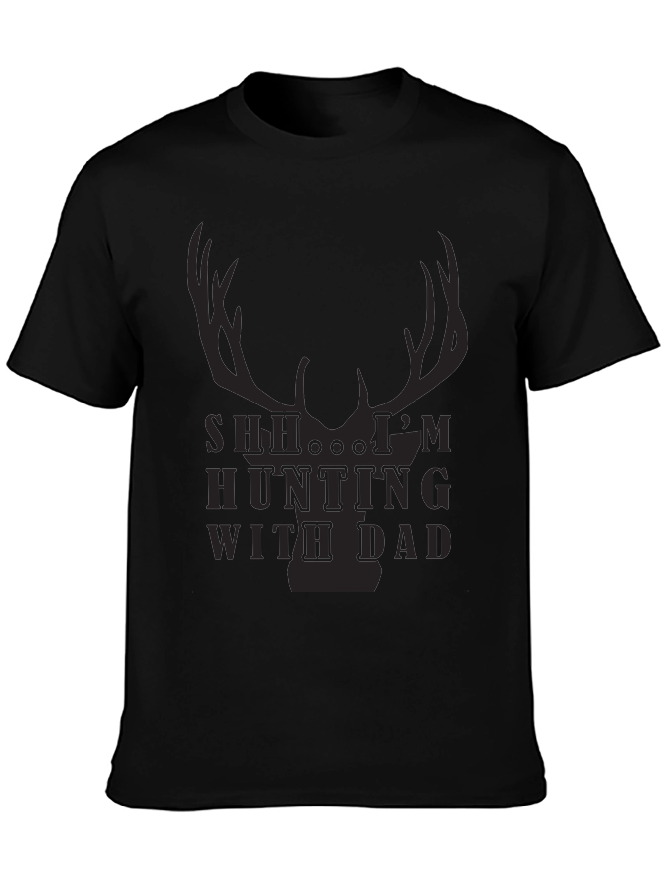 Hunting With Dad T-Shirt - Deer Antler Design