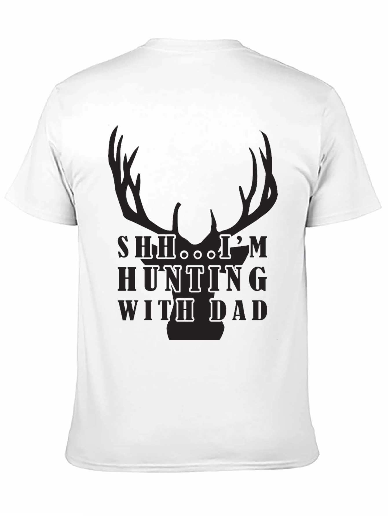 Hunting With Dad T-Shirt - Deer Antler Design