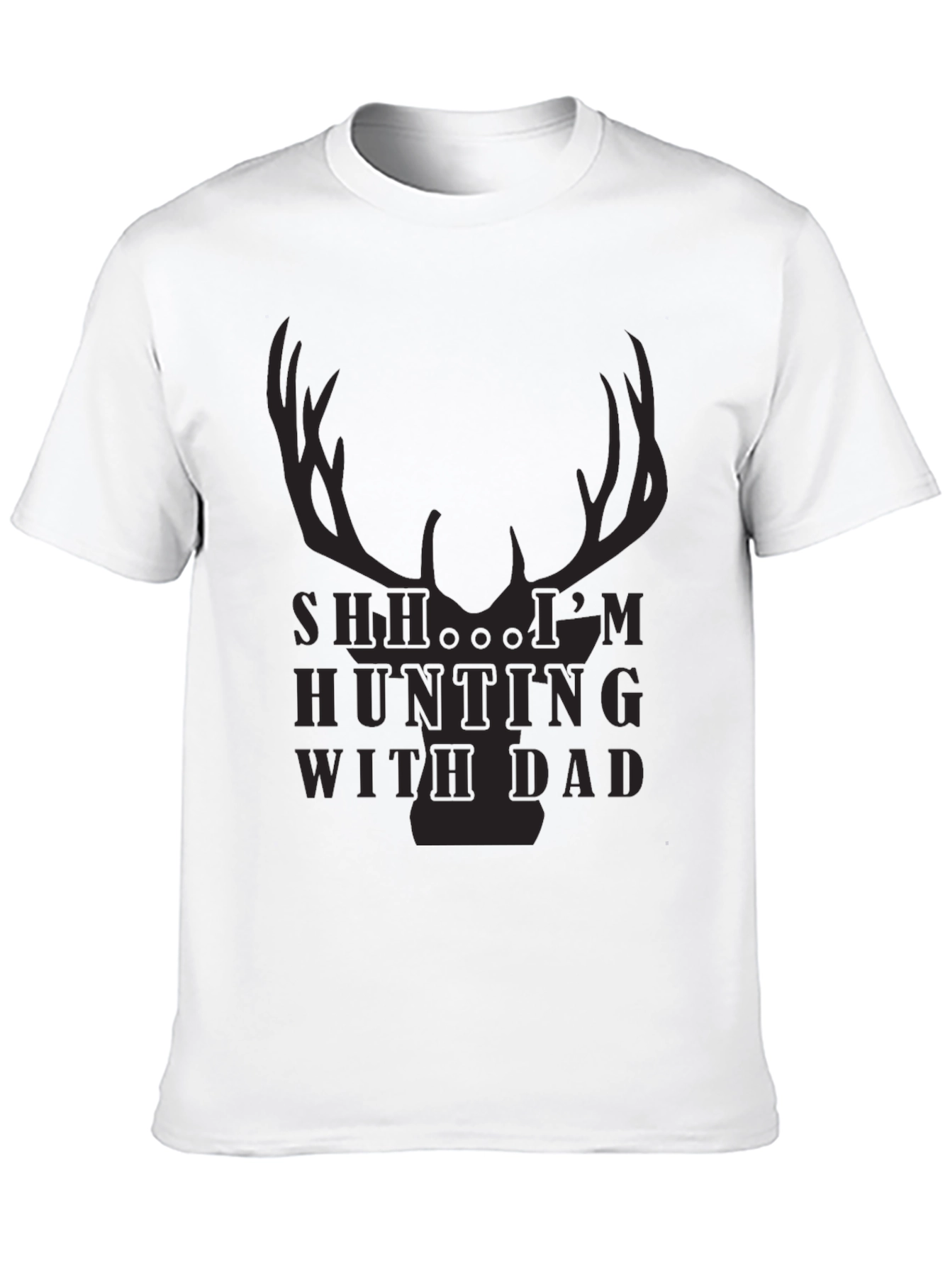 Hunting With Dad T-Shirt - Deer Antler Design