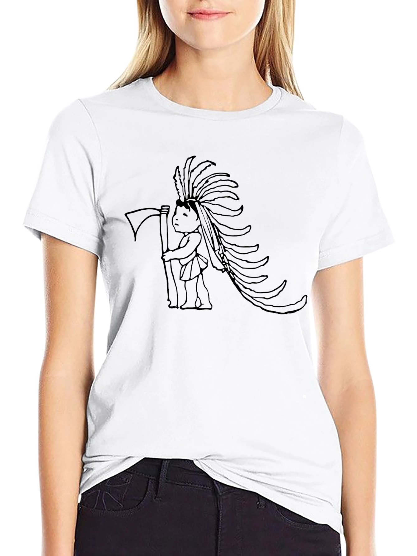 Native American Graphic T-Shirt - Black