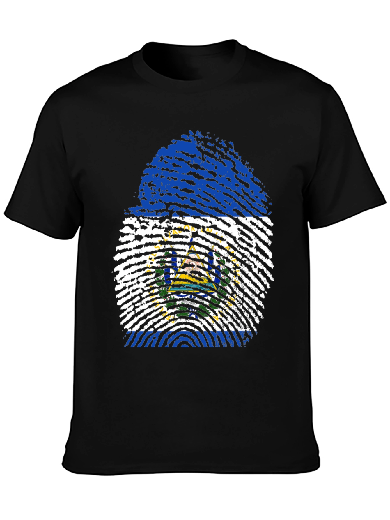 El Salvador Fingerprint Flag T-Shirt