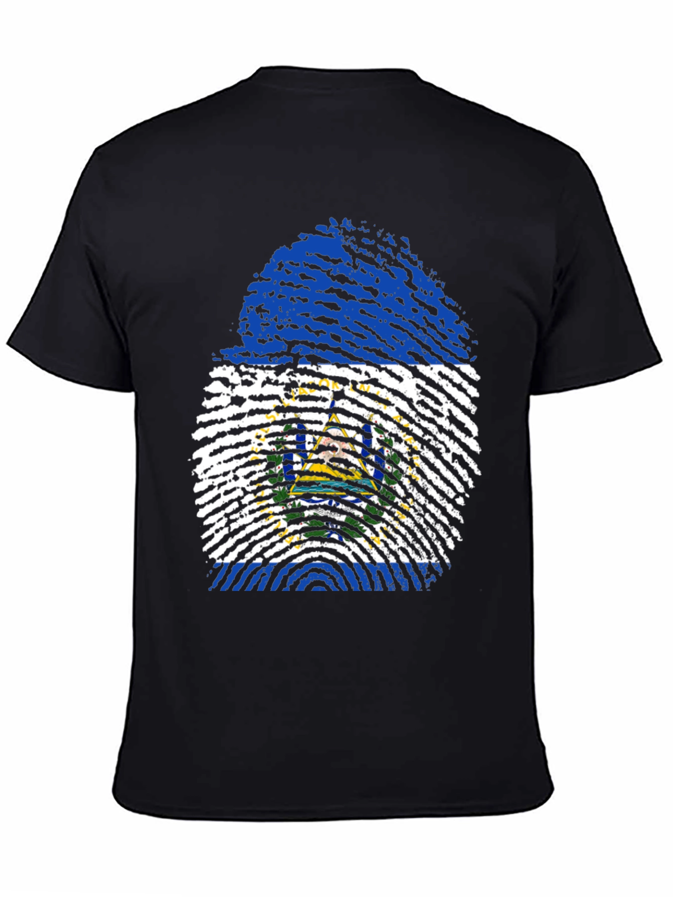 El Salvador Fingerprint Flag T-Shirt