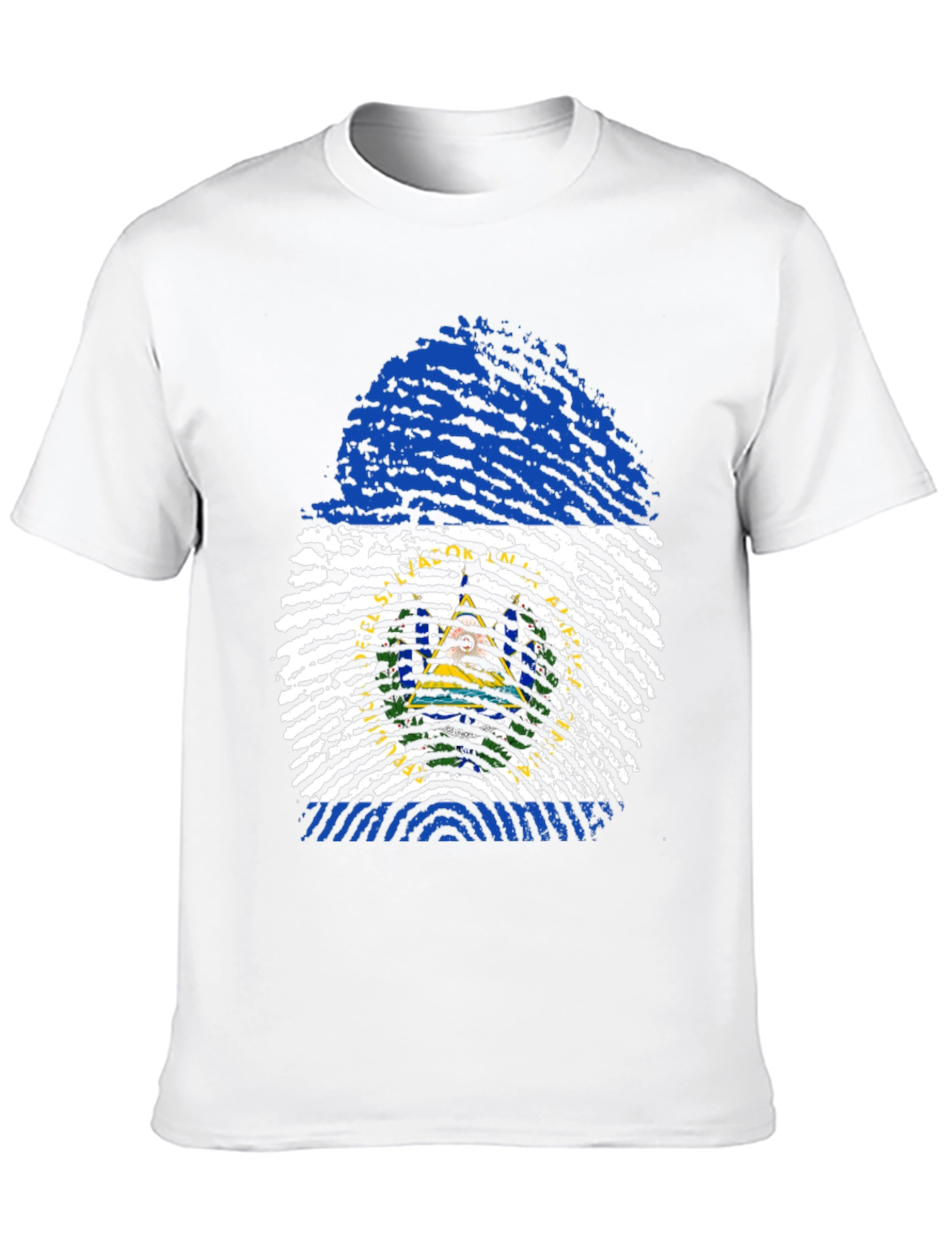 El Salvador Fingerprint Flag T-Shirt