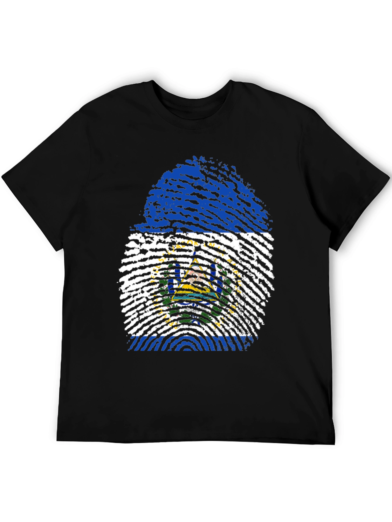 El Salvador Fingerprint Flag T-Shirt