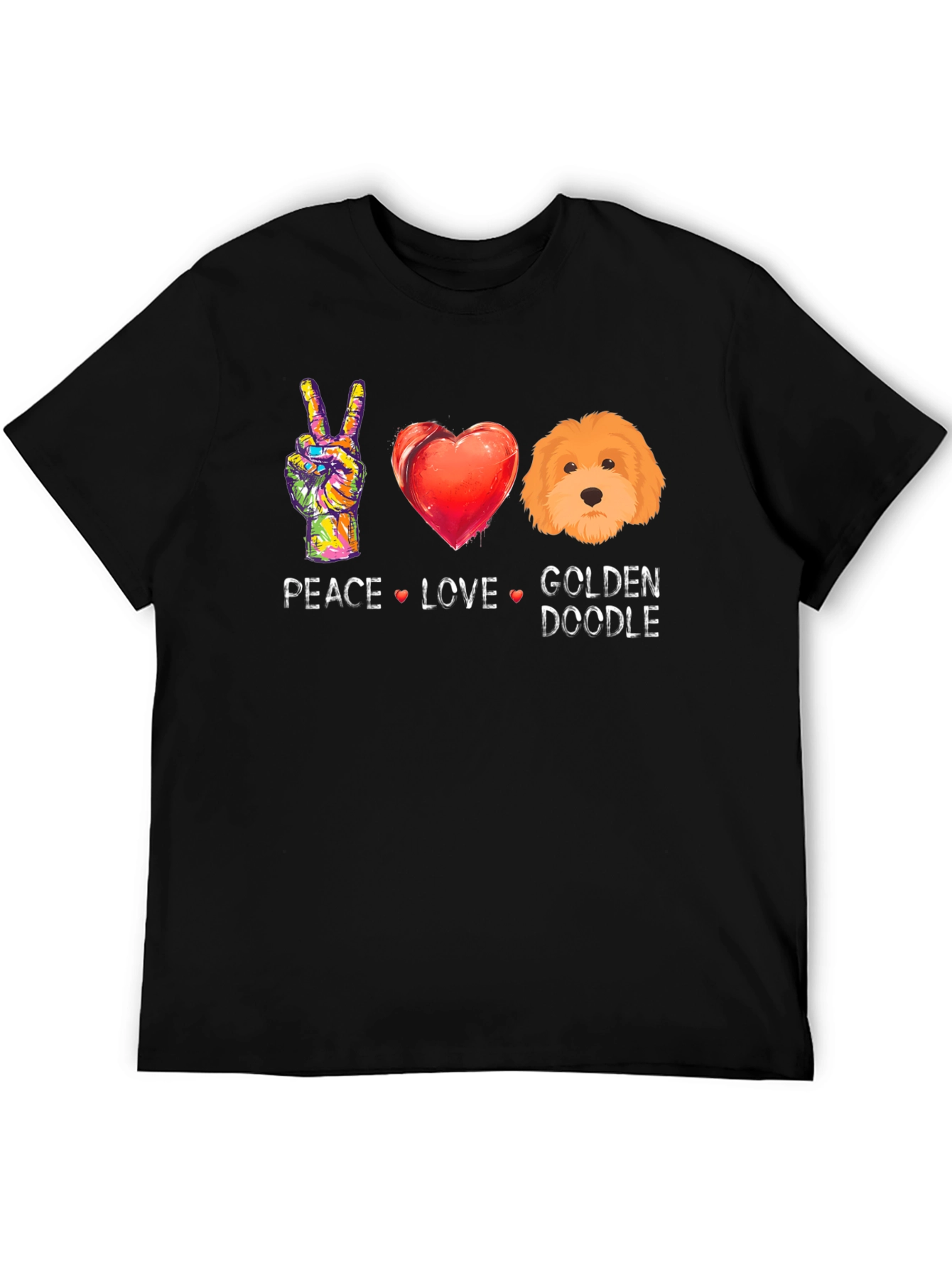 Peace Love Golden Doodle T-Shirt