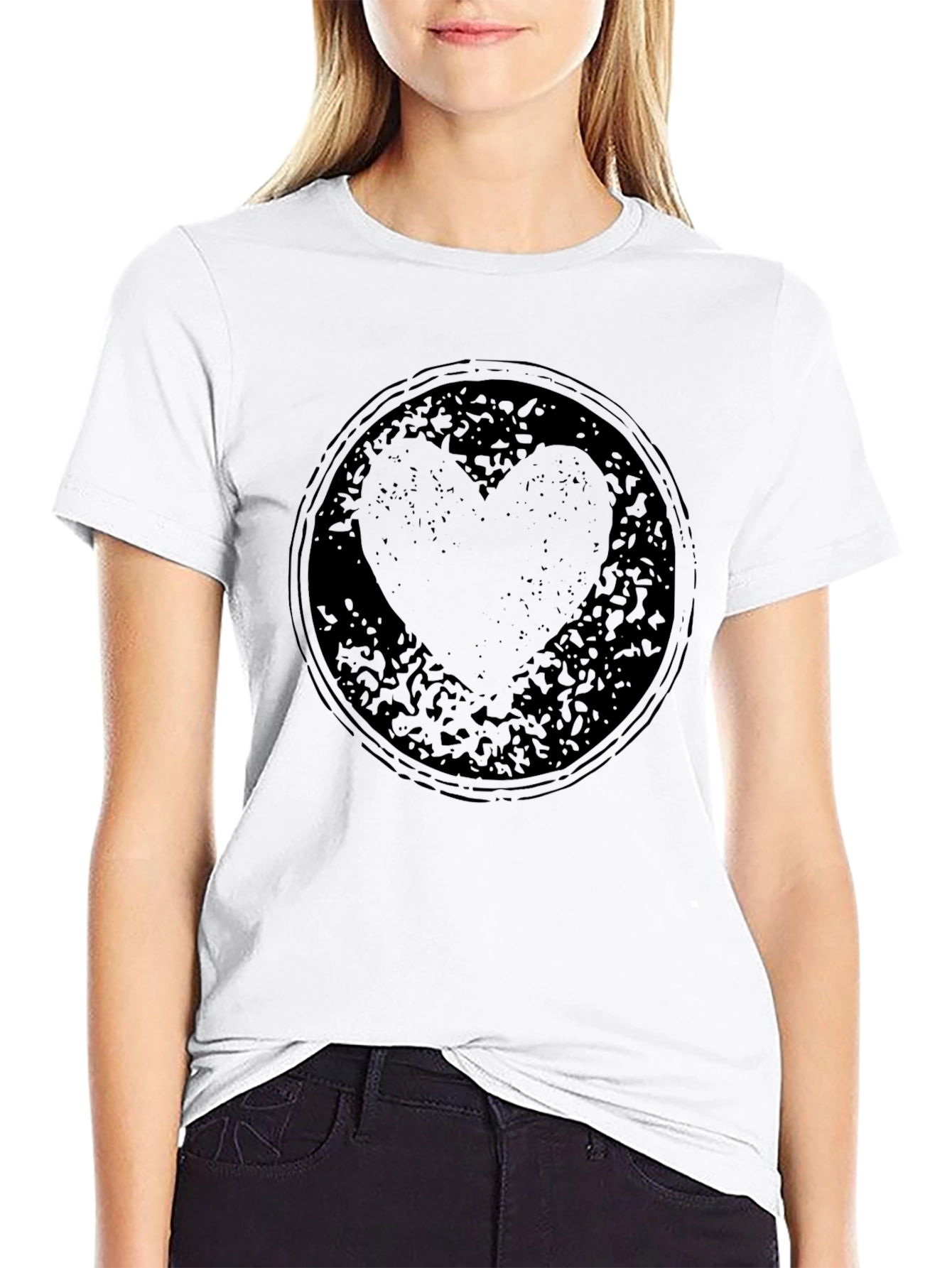 Grunge Heart Graphic T-Shirt