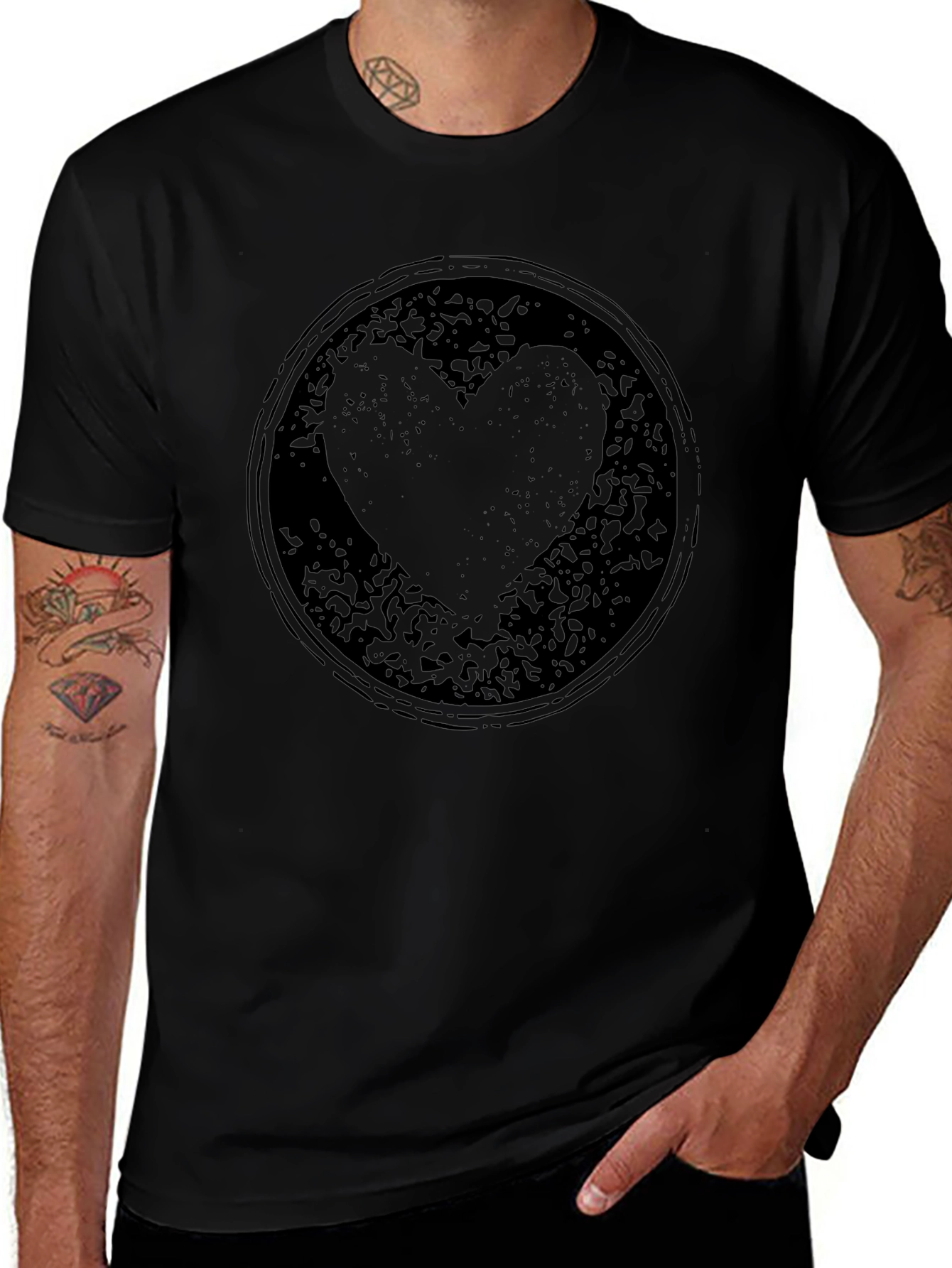 Grunge Heart Graphic T-Shirt