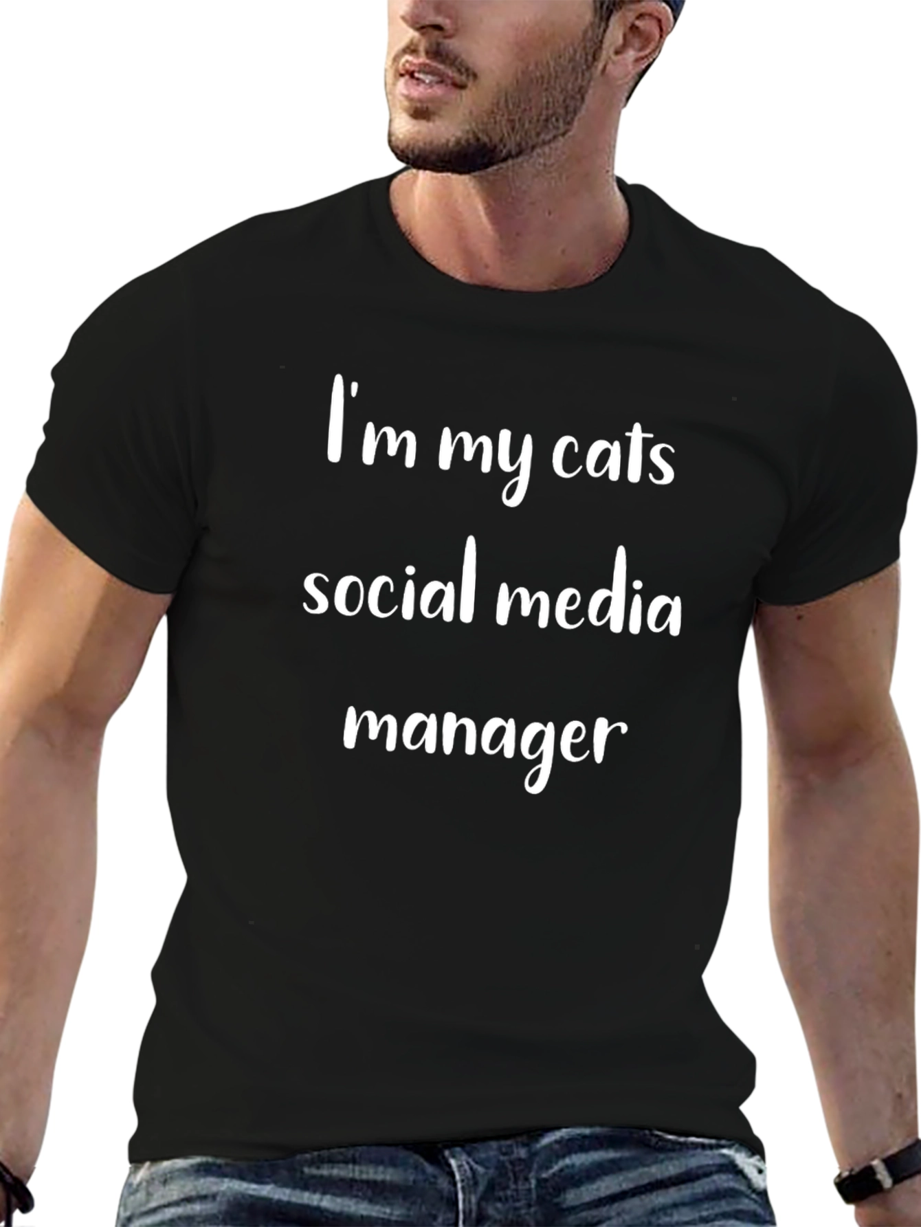 Cat Social Media Manager Graphic Tee