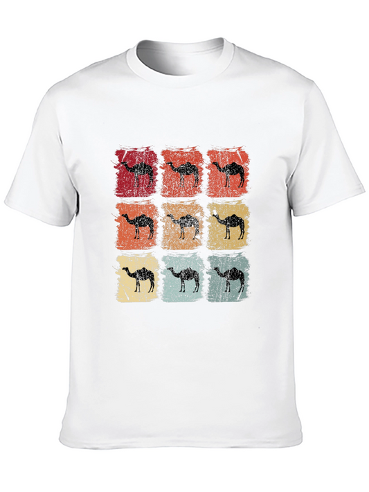 Retro Camel Graphic Tee - Vintage Style