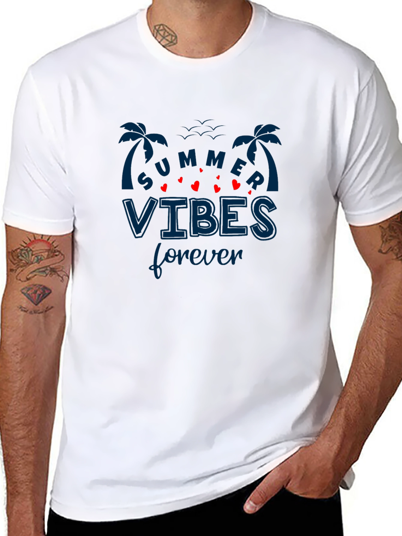 Summer Vibes Forever Black T-Shirt
