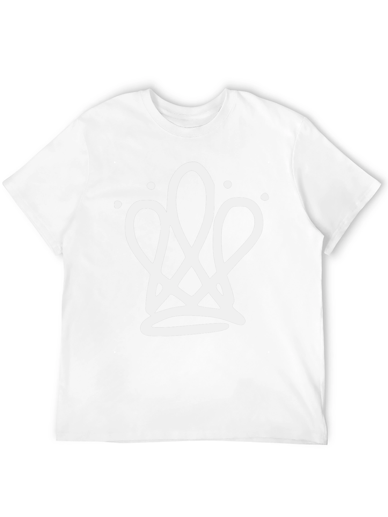 Abstract Crown Graphic Tee - Black