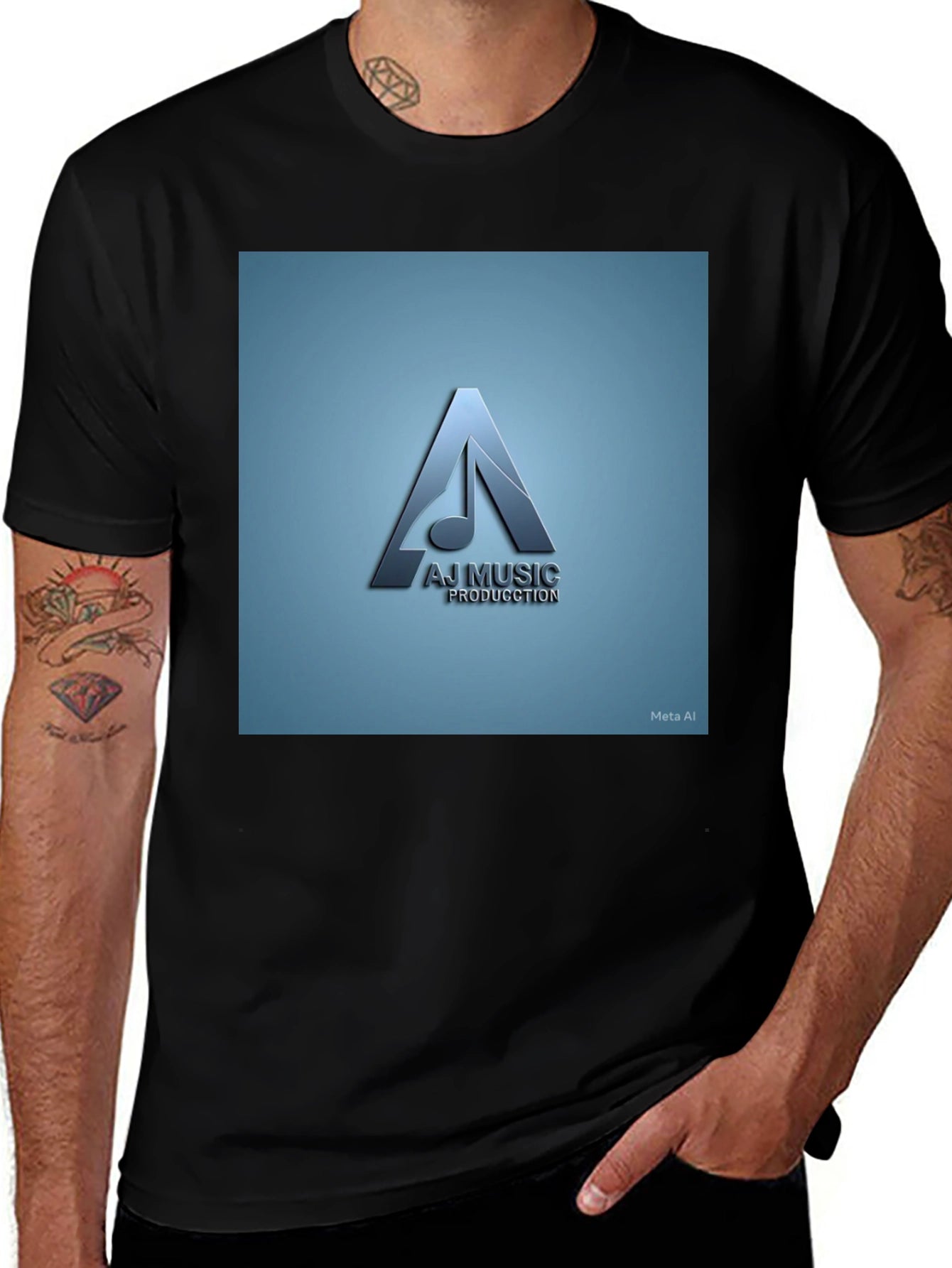 AJ Music Production Black T-Shirt