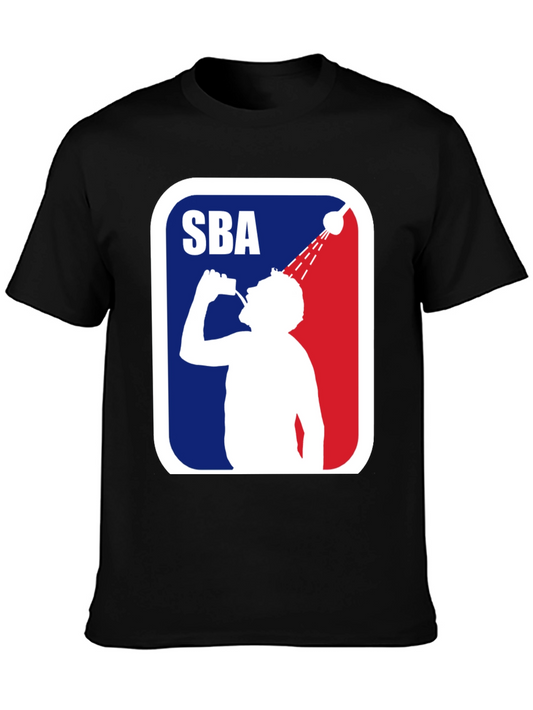 SBA Shower Beer League Funny Mens Black T-Shirt
