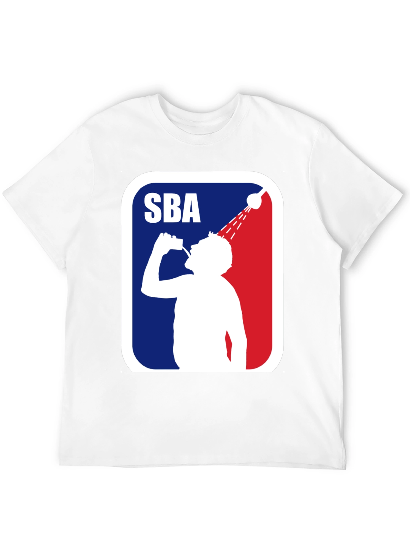 SBA Shower Beer League Funny Mens Black T-Shirt