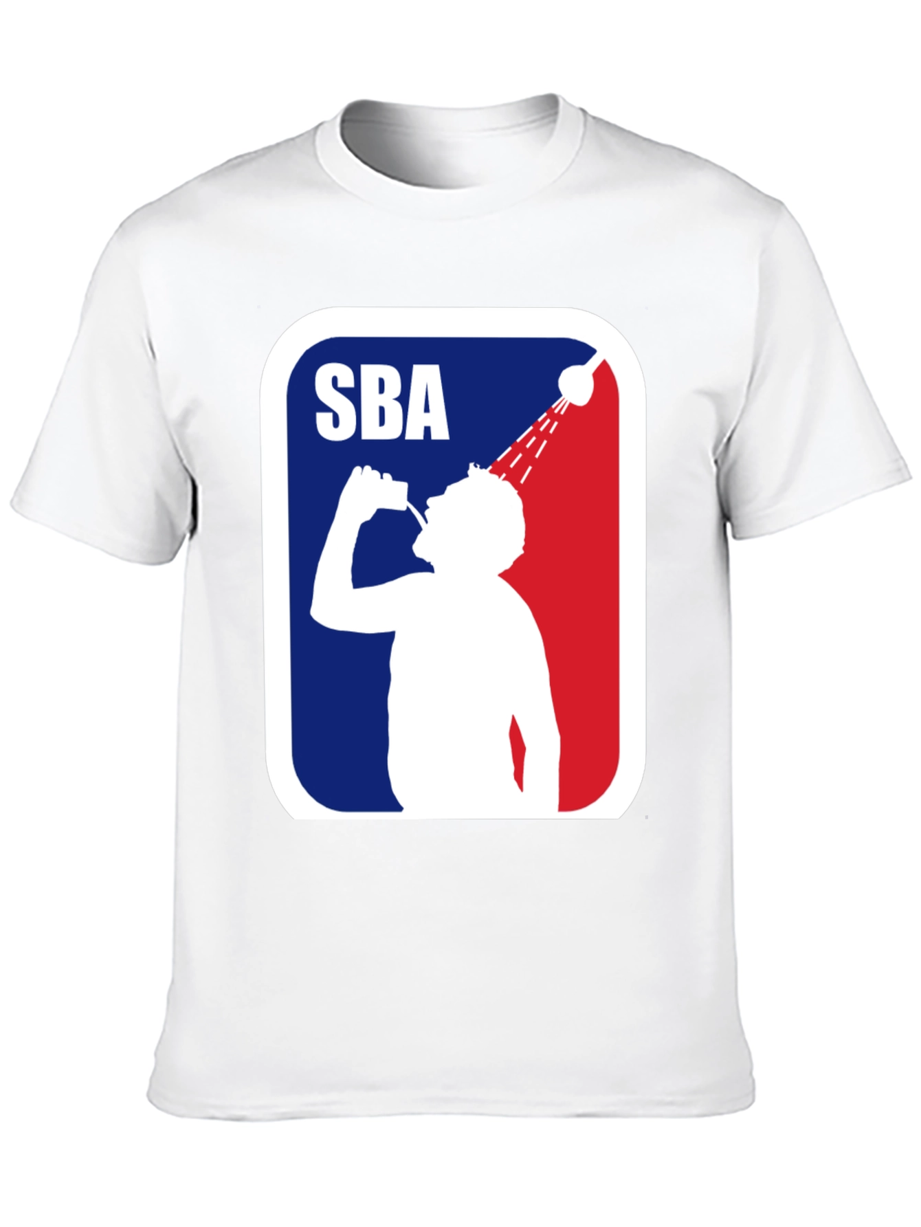 SBA Shower Beer League Funny Mens Black T-Shirt