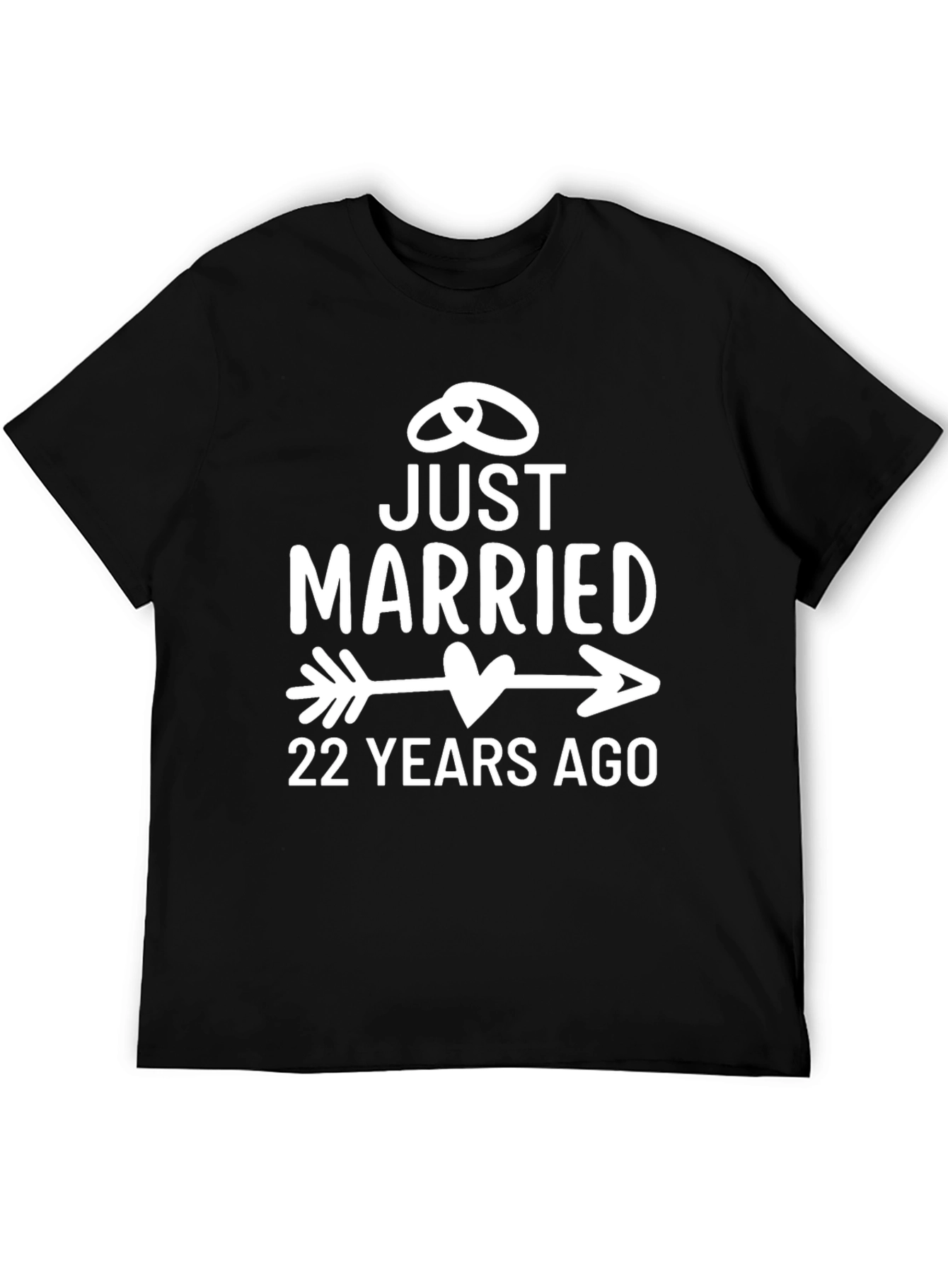 Just Married 22 Years Ago T-Shirt - Anniversary Tee