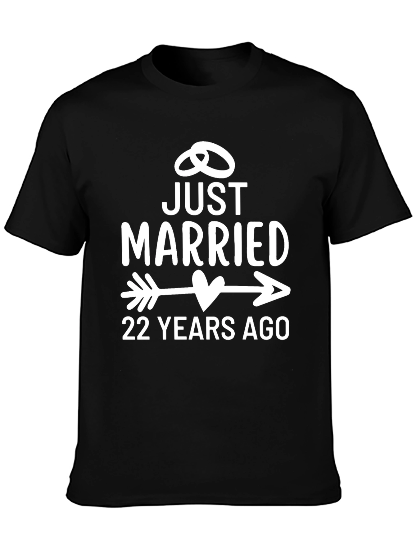 Just Married 22 Years Ago T-Shirt - Anniversary Tee