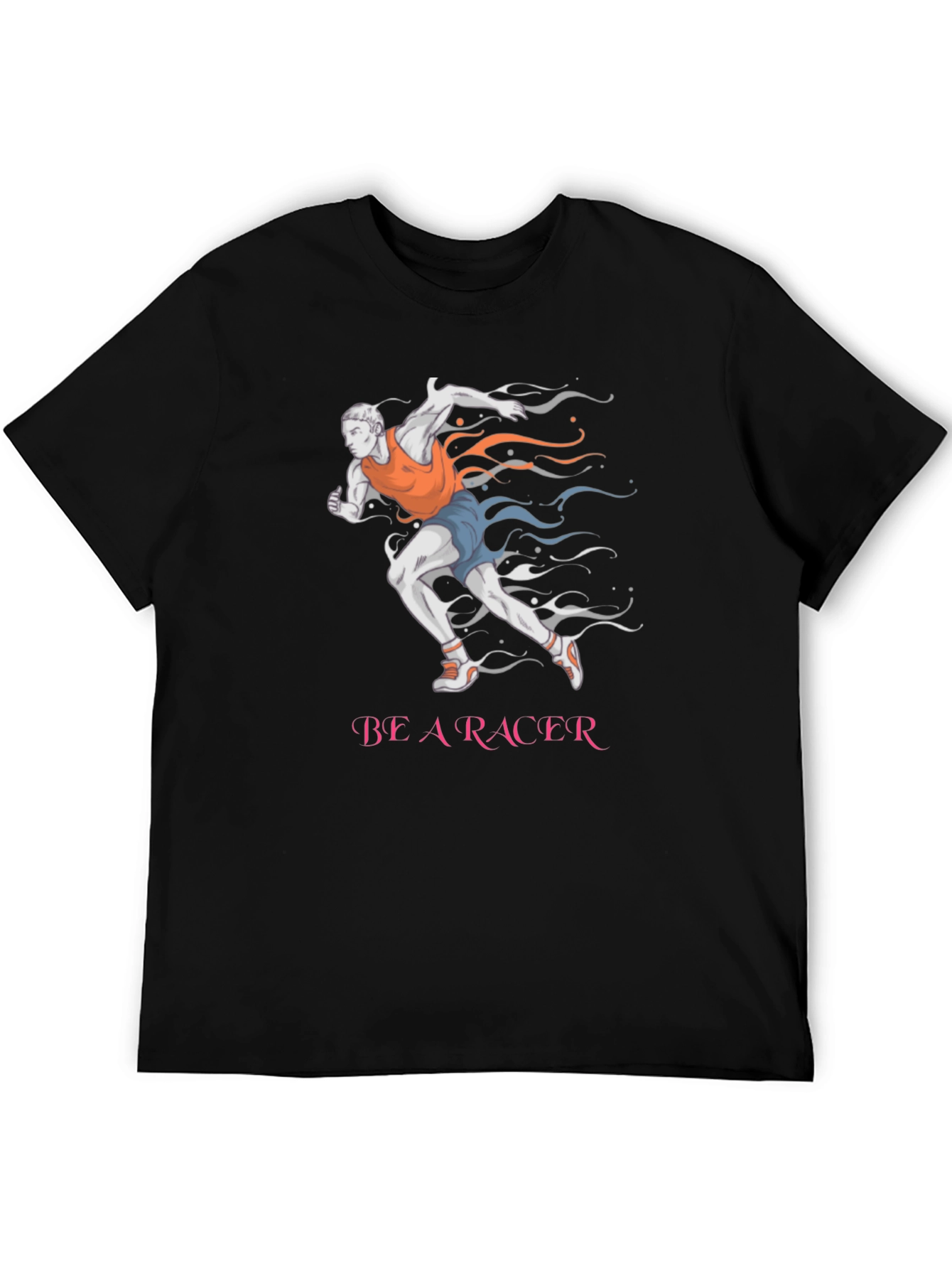 Be A Racer Black Graphic Tee
