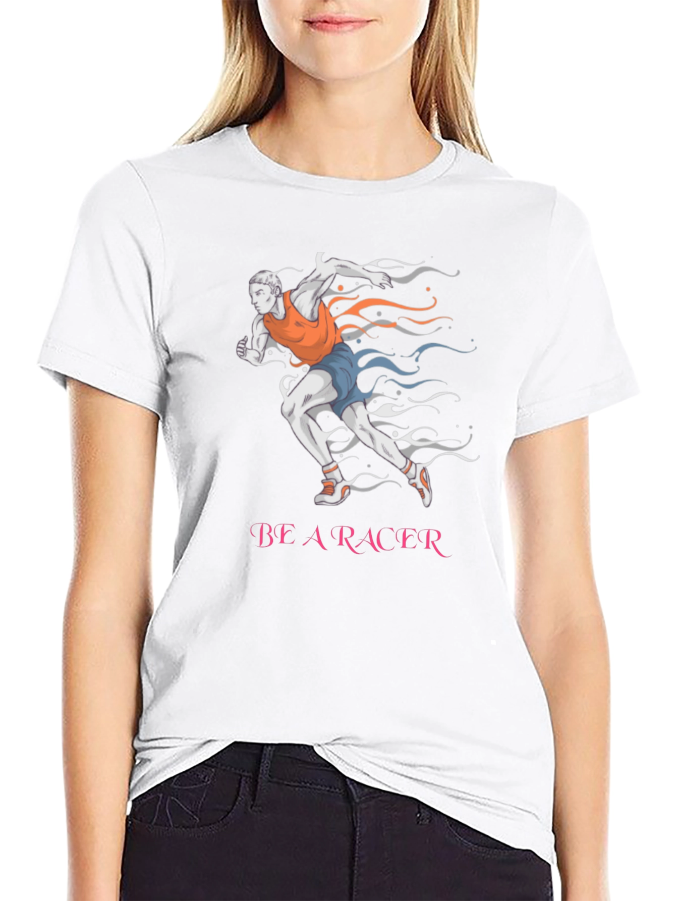 Be A Racer Black Graphic Tee