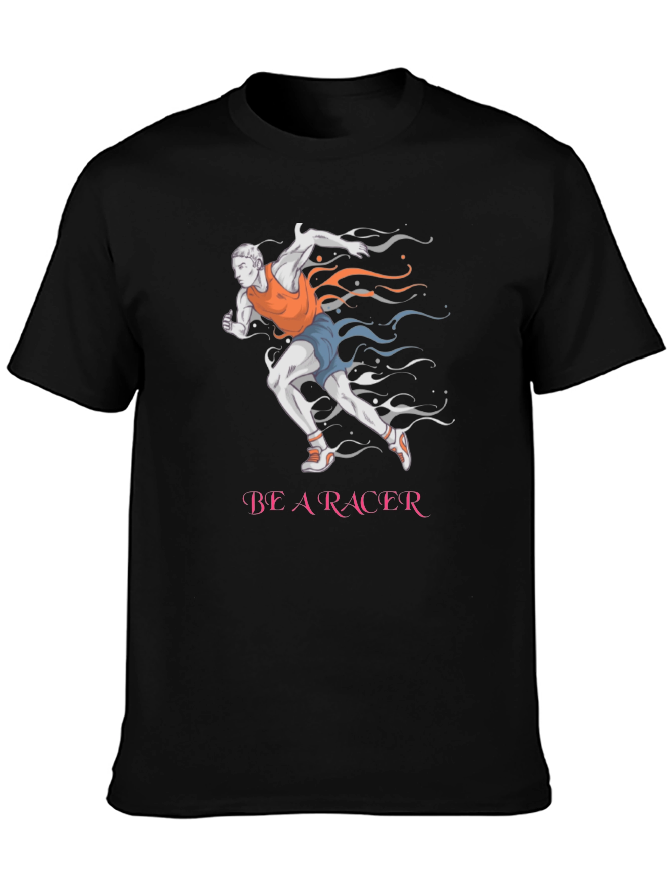 Be A Racer Black Graphic Tee