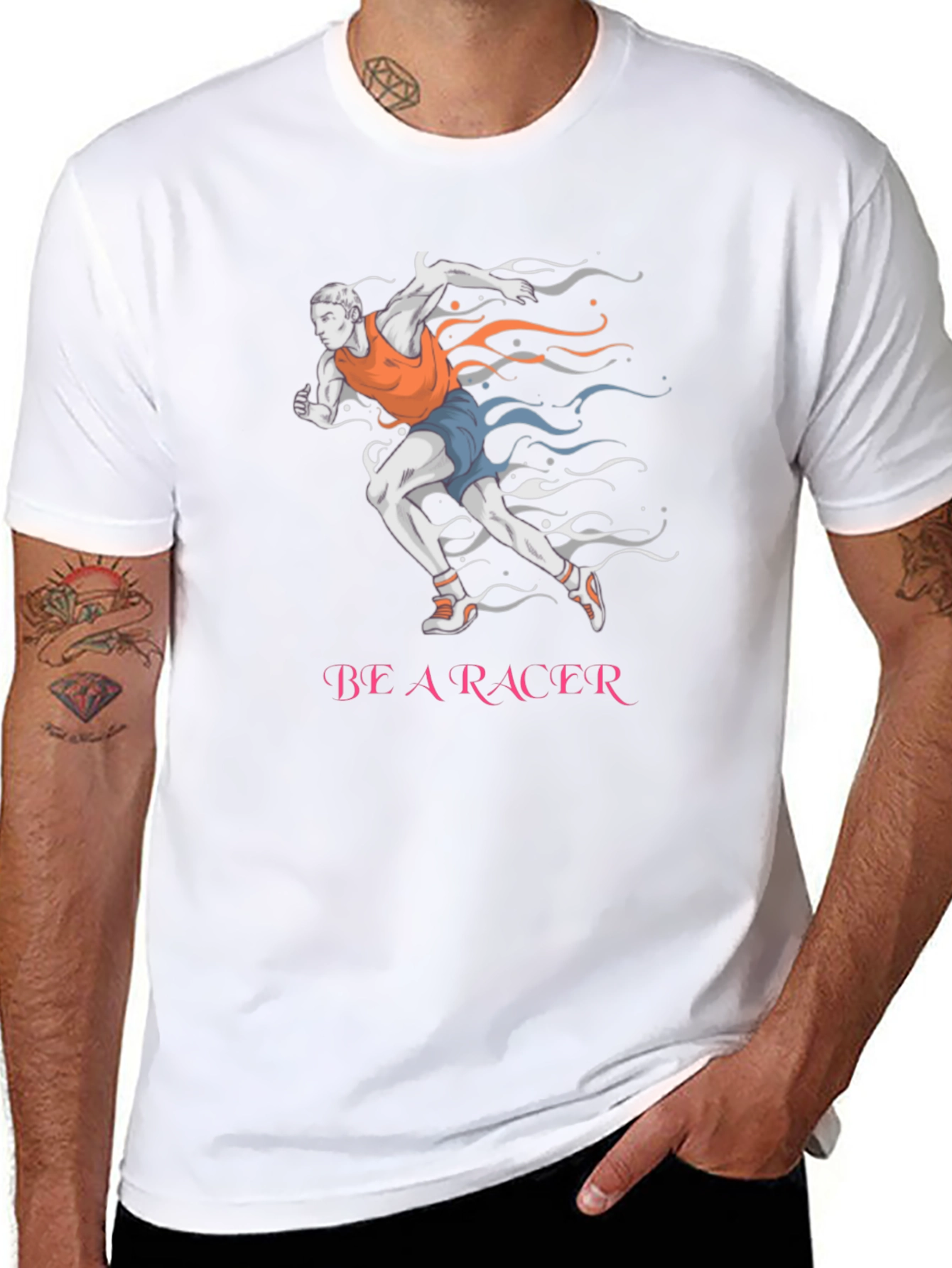 Be A Racer Black Graphic Tee