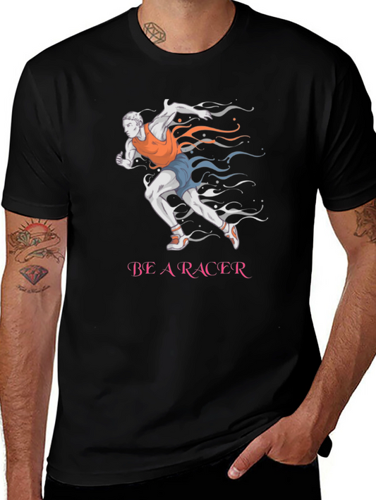 Be A Racer Black Graphic Tee