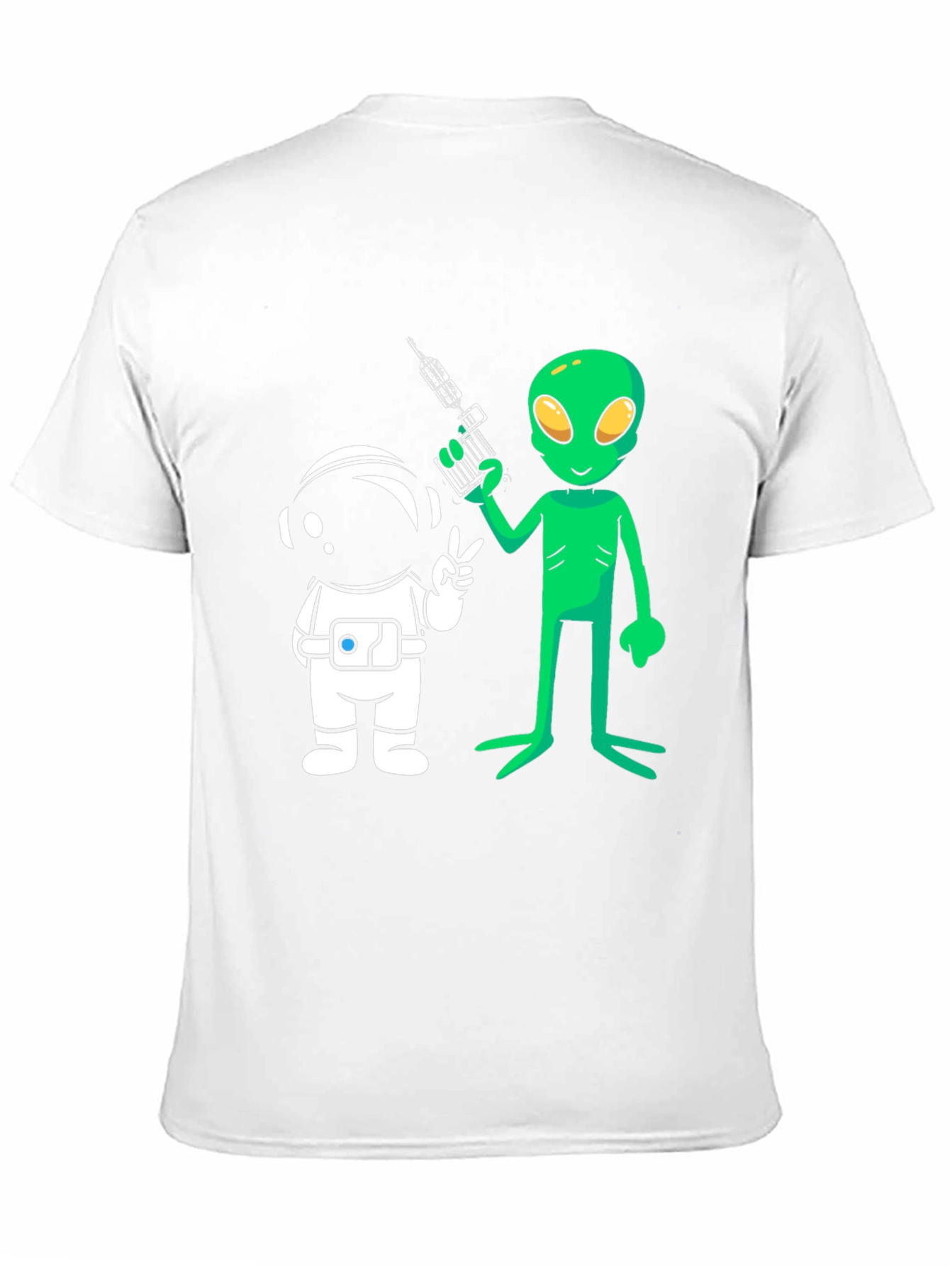 Alien & Astronaut Graphic Tee - Black