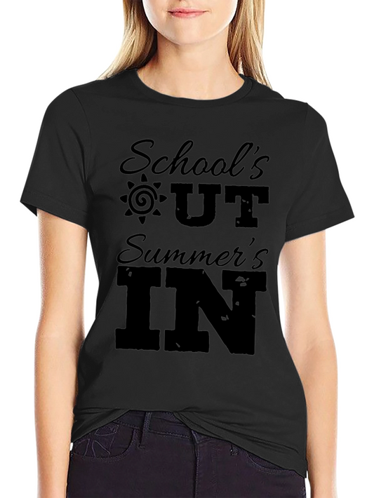 Schools Out Summers In Black Graphic Tee