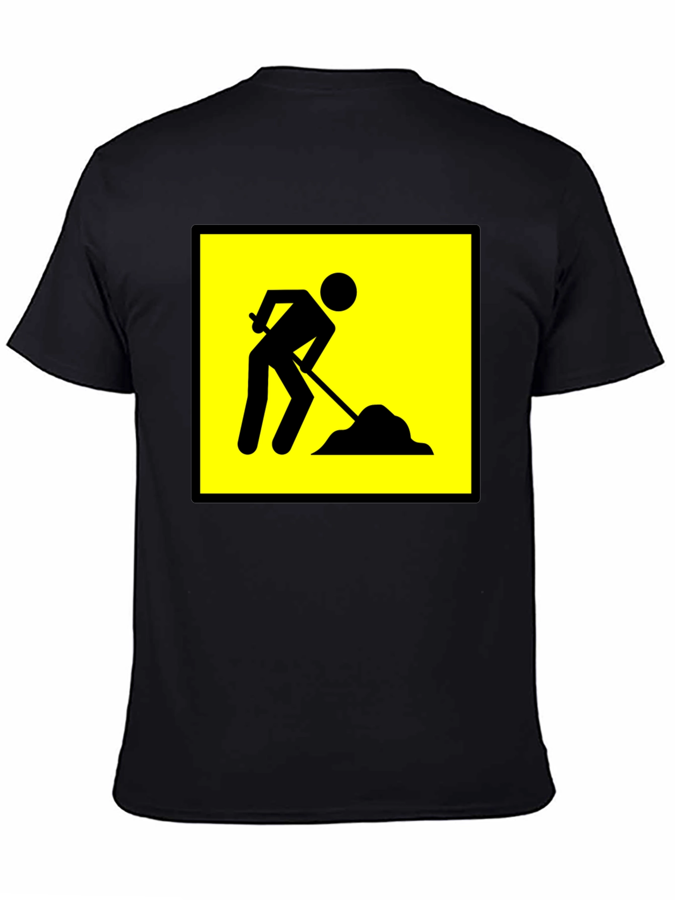 Mens Black Construction Crew T-Shirt