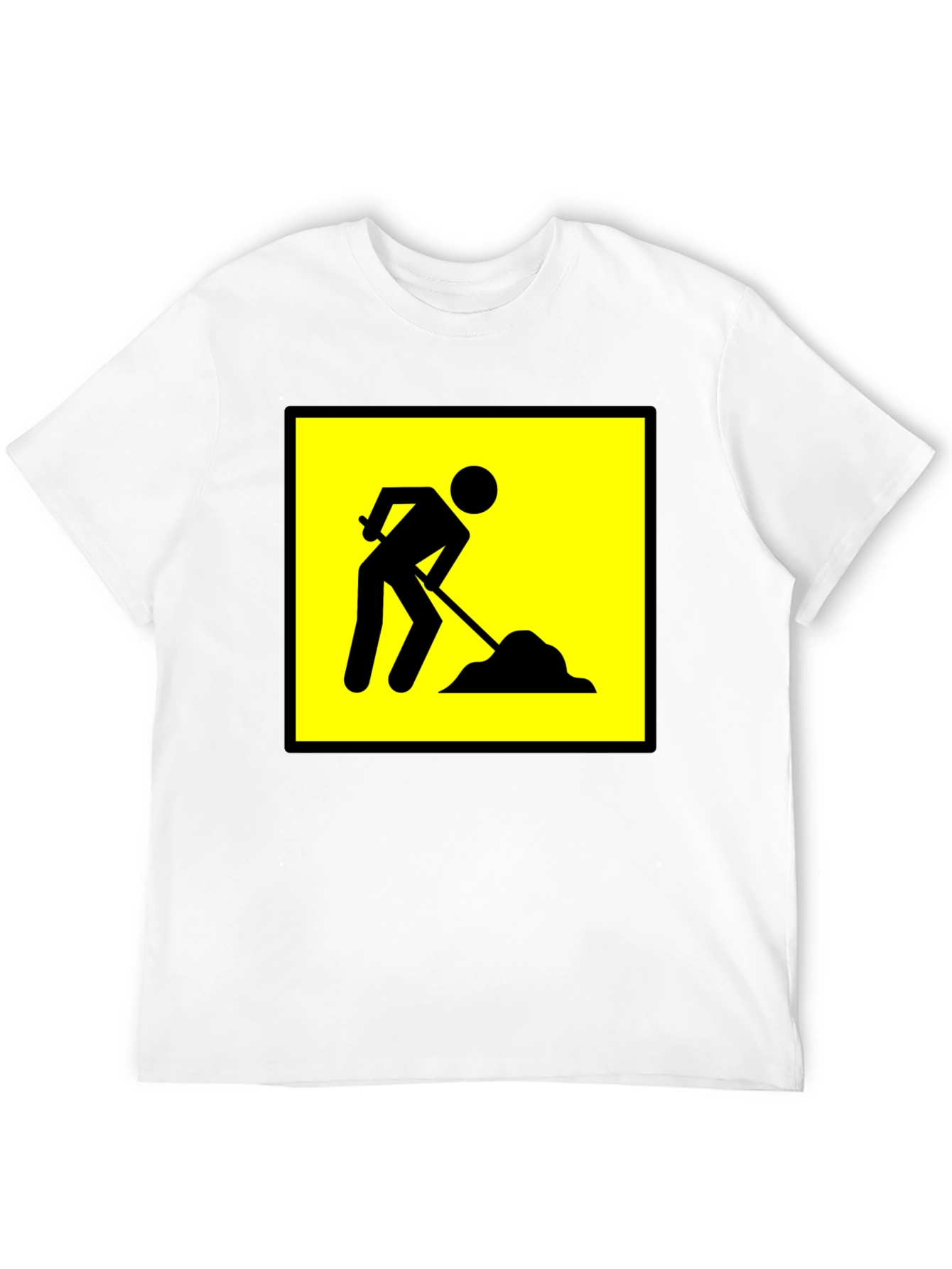 Mens Black Construction Crew T-Shirt