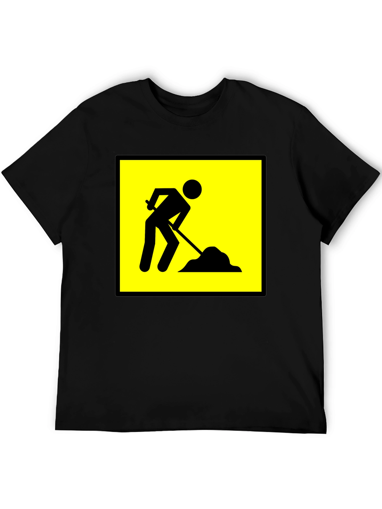 Mens Black Construction Crew T-Shirt