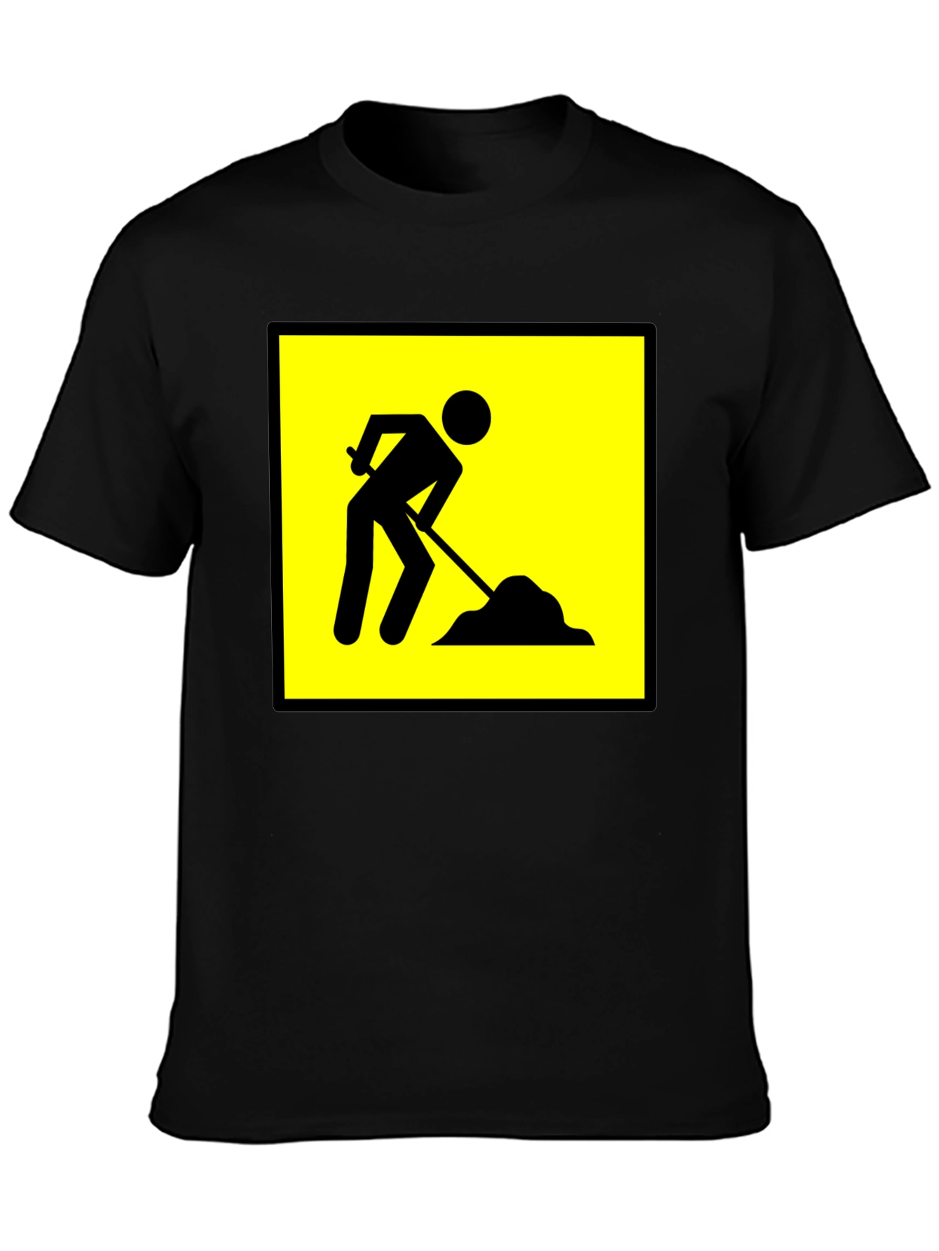 Mens Black Construction Crew T-Shirt