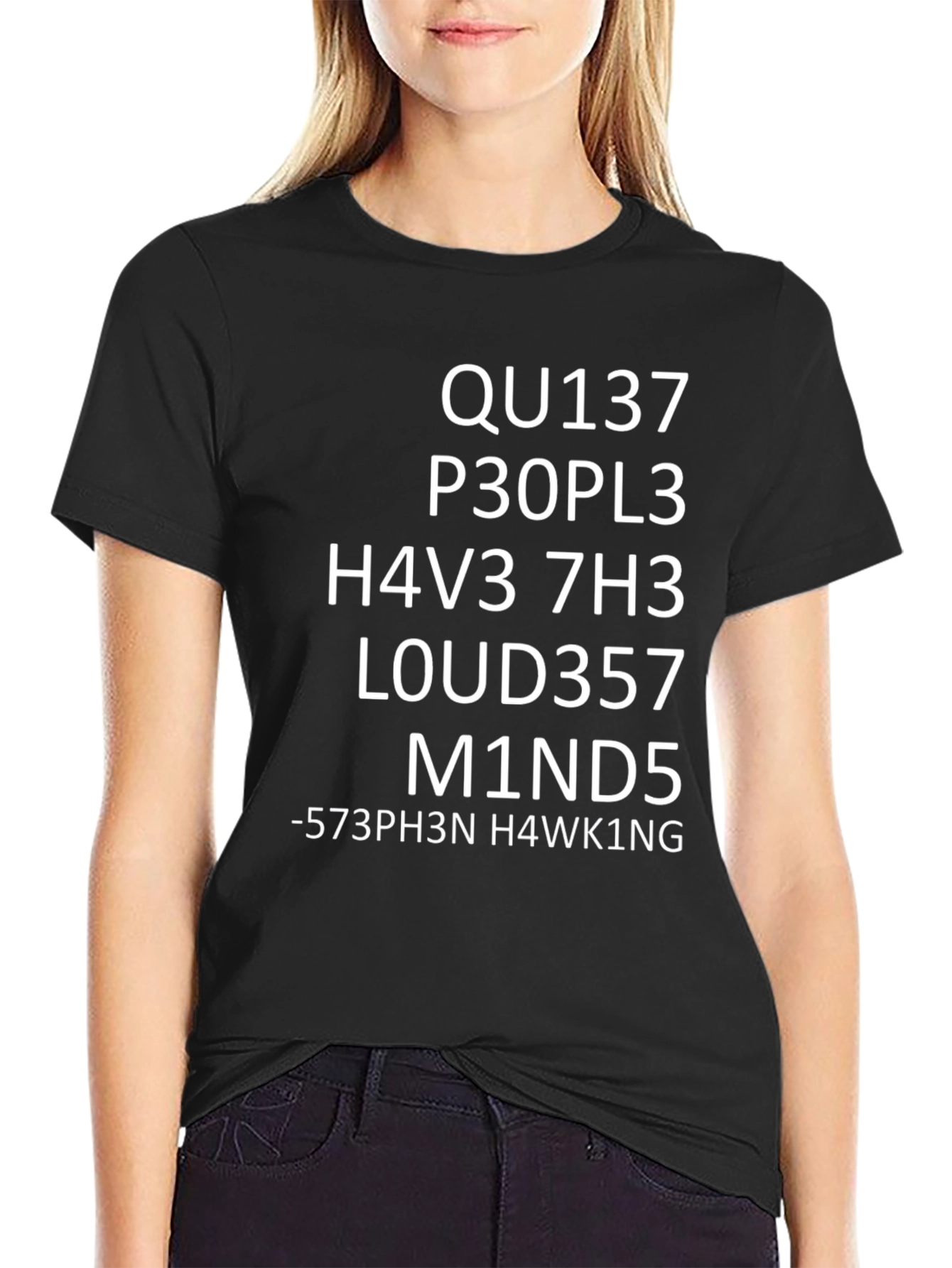 Geeky Coded T-Shirt - QU137 P30PL3 H4V3 7H3 M1ND5