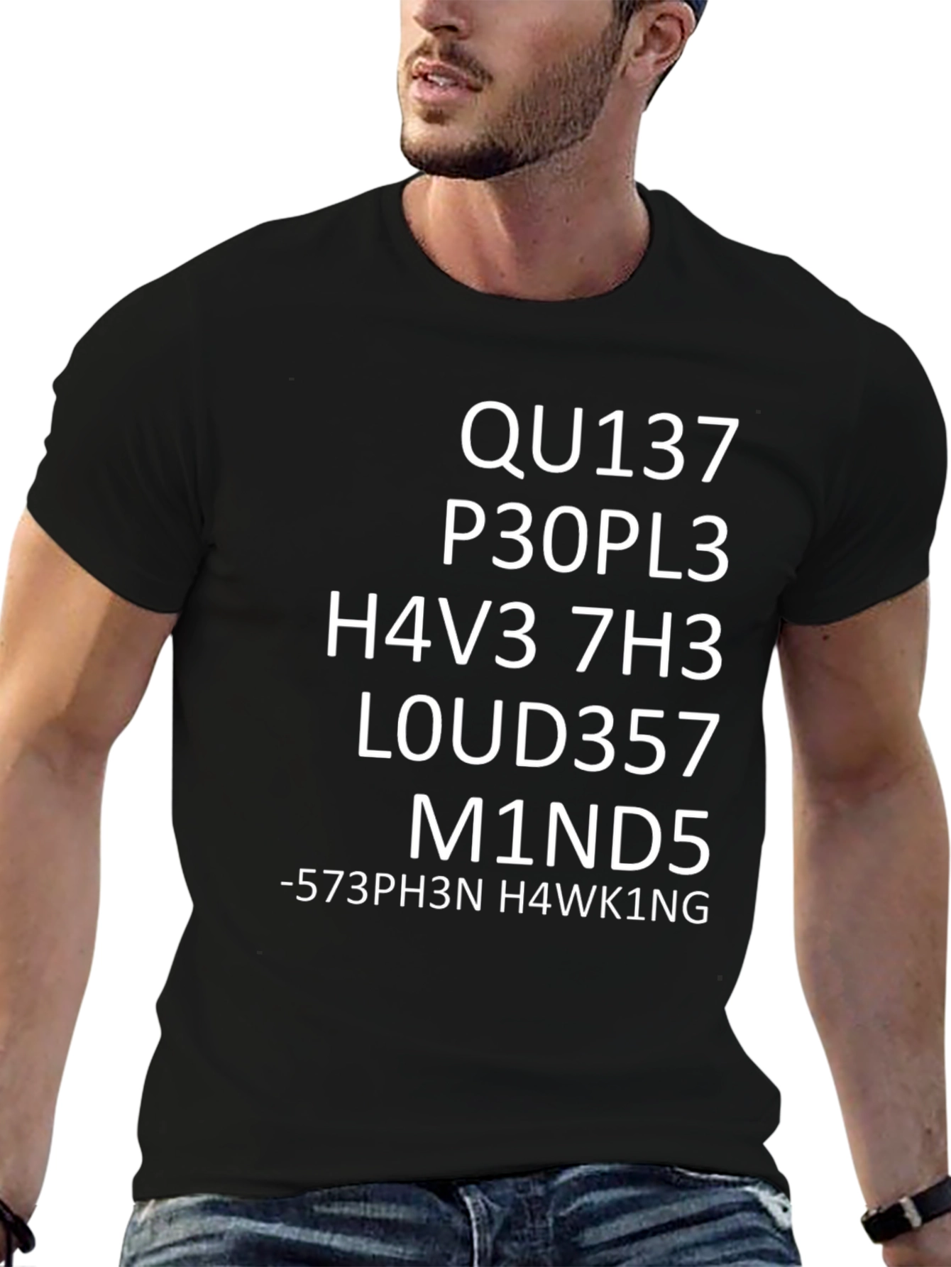 Geeky Coded T-Shirt - QU137 P30PL3 H4V3 7H3 M1ND5