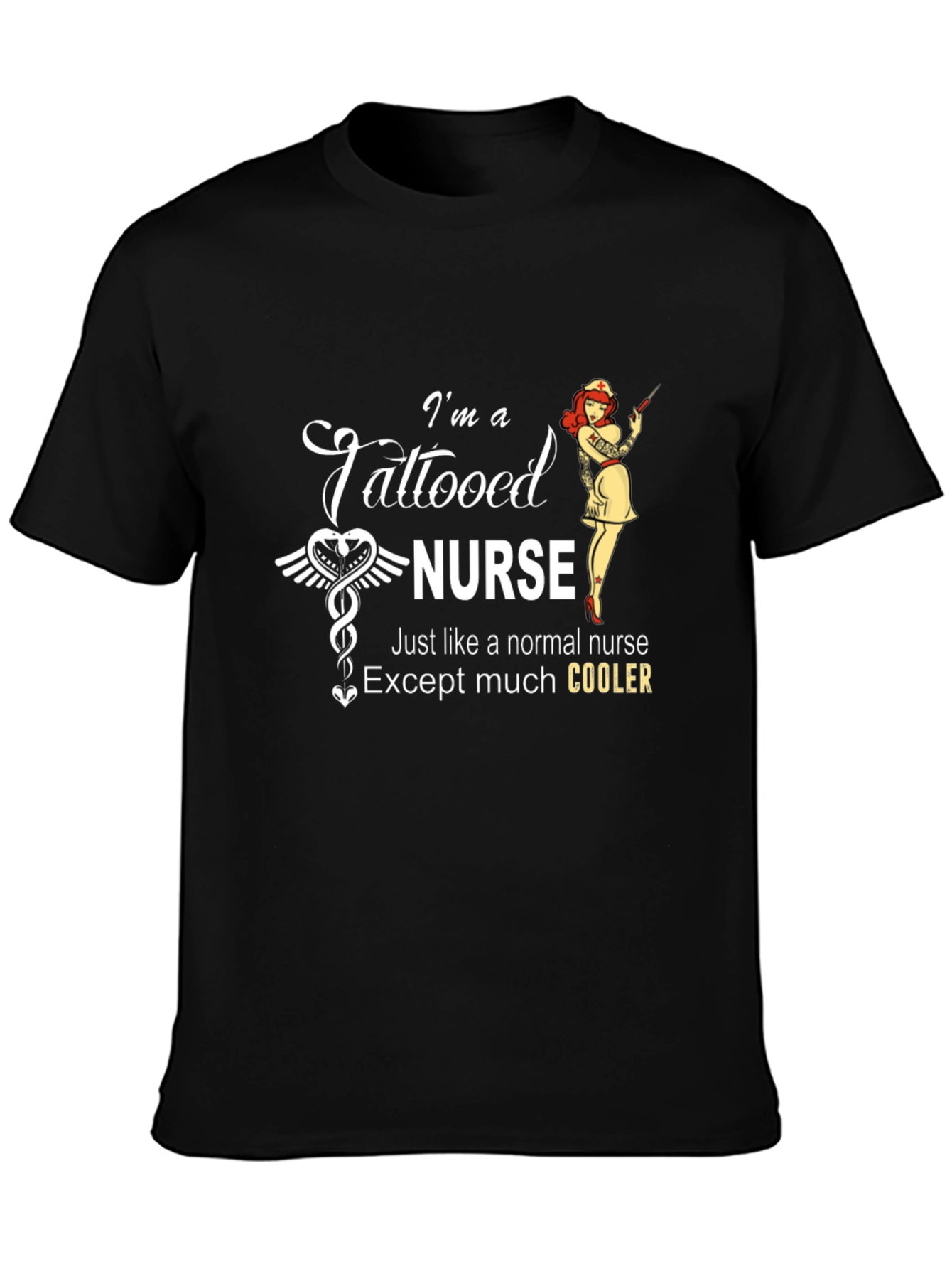Tattooed Nurse Graphic Tee - Cool Nurse Shirt