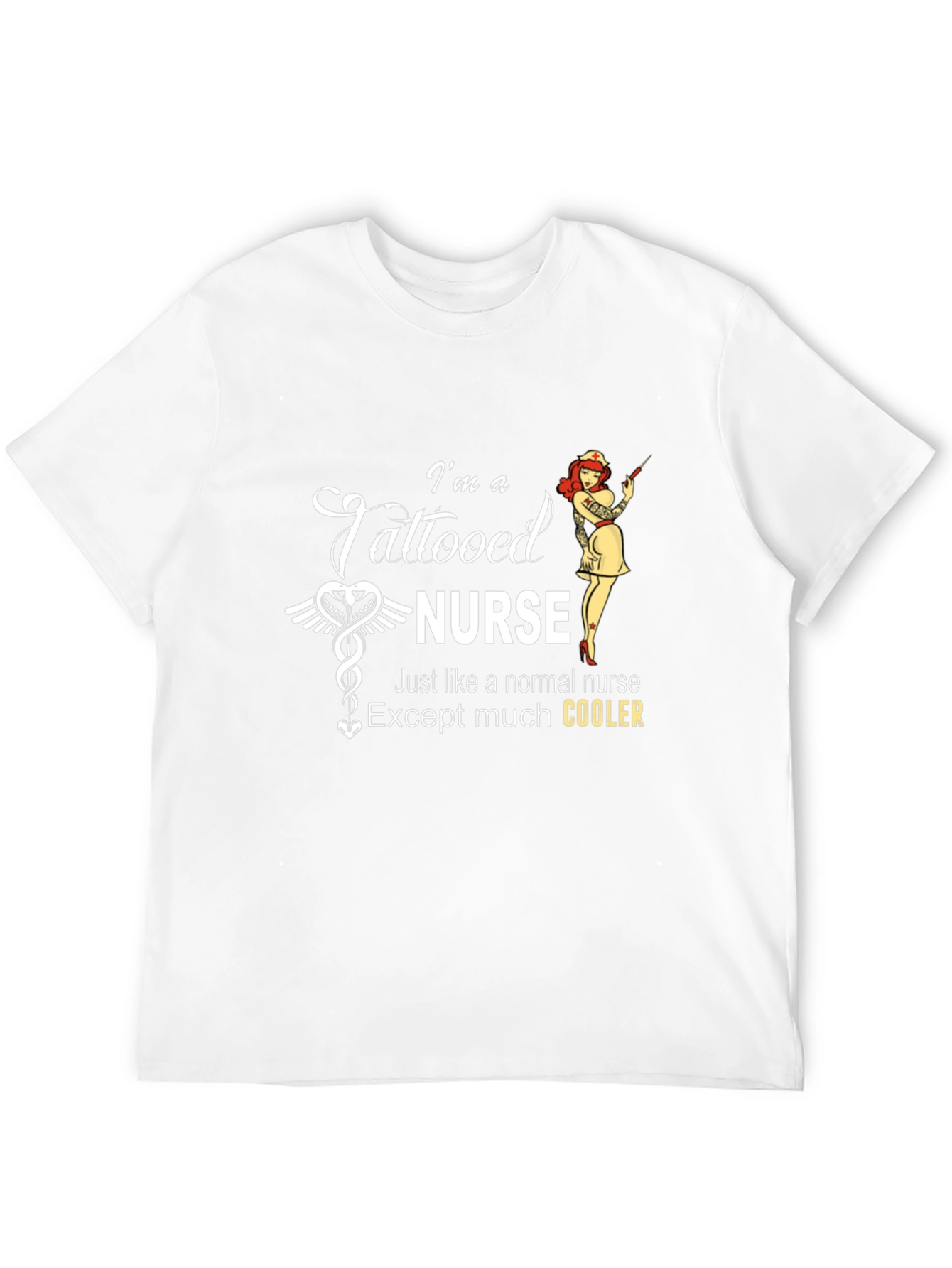 Tattooed Nurse Graphic Tee - Cool Nurse Shirt