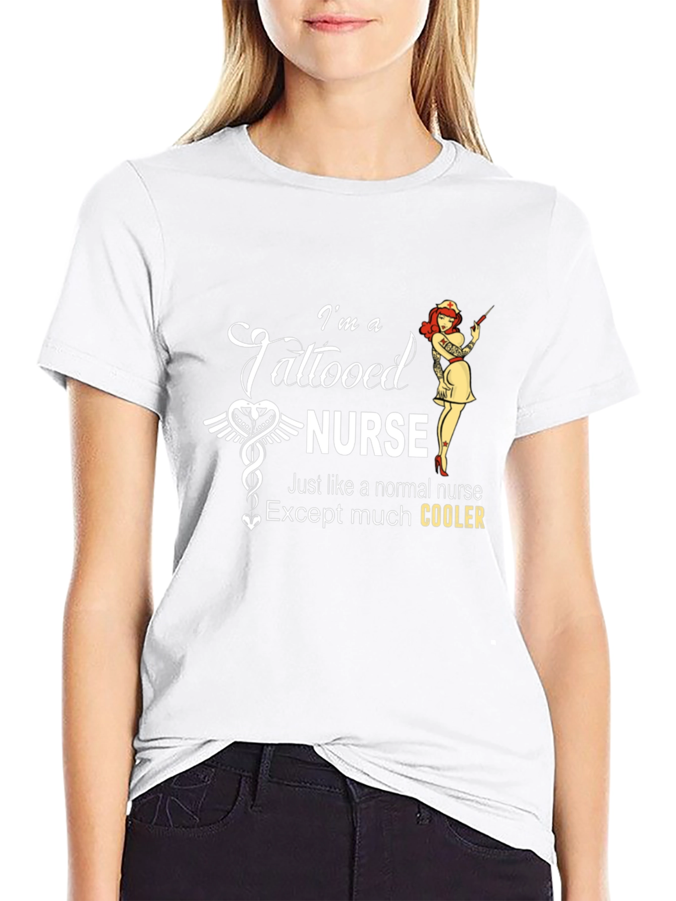 Tattooed Nurse Graphic Tee - Cool Nurse Shirt