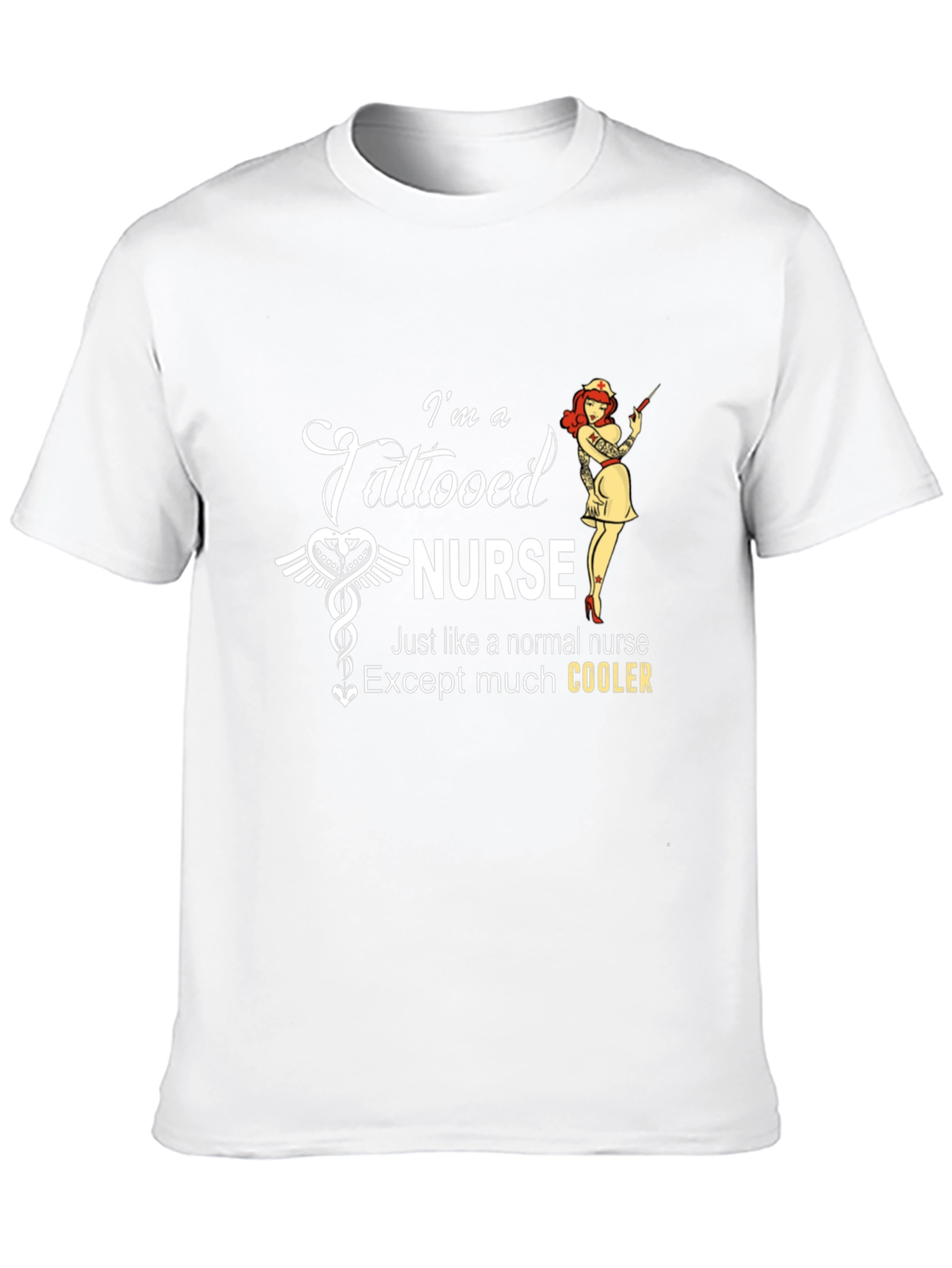 Tattooed Nurse Graphic Tee - Cool Nurse Shirt