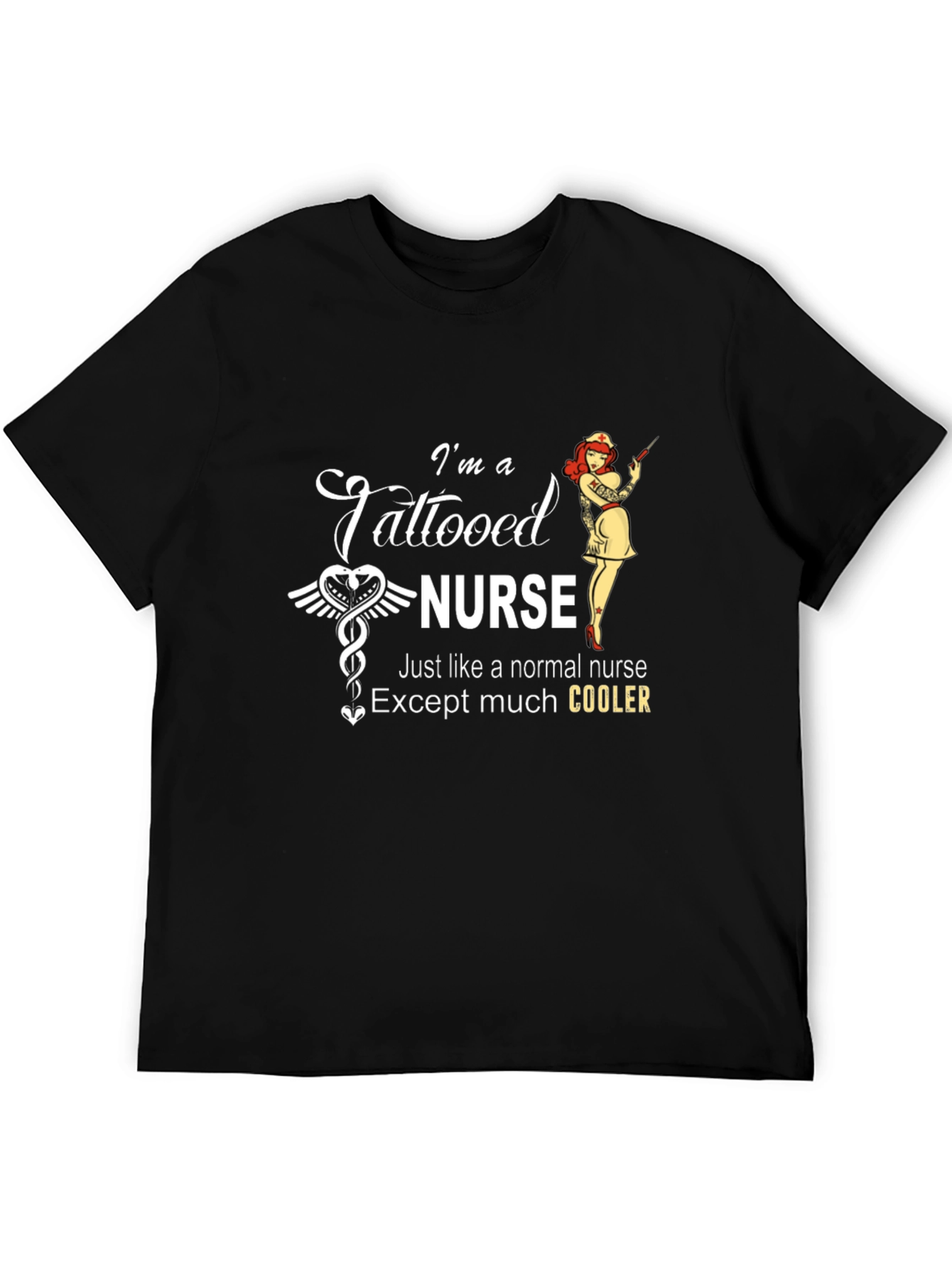 Tattooed Nurse Graphic Tee - Cool Nurse Shirt